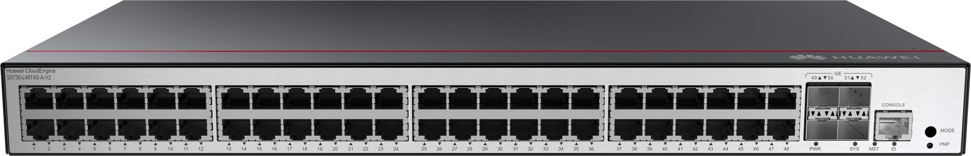 huawei Huawei Switch S5735-L48T4S-A-V2 (48*10/100/1000BASE-T ports, 4*GE SFP ports, AC power) + Software (98012033 + 88037BNM) (S5735-L48T4S-A-V2)