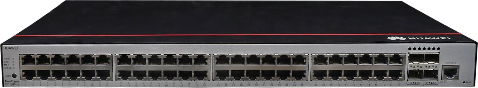 huawei Huawei Switch S5735-L48T4S-A1 S5735-L48T4S-A1 (48*10/100/1000BASE-T ports, 4*GE SFP ports, AC power) + Software (98011334 + 88037BNM) (S5735-L48T4S-A1)