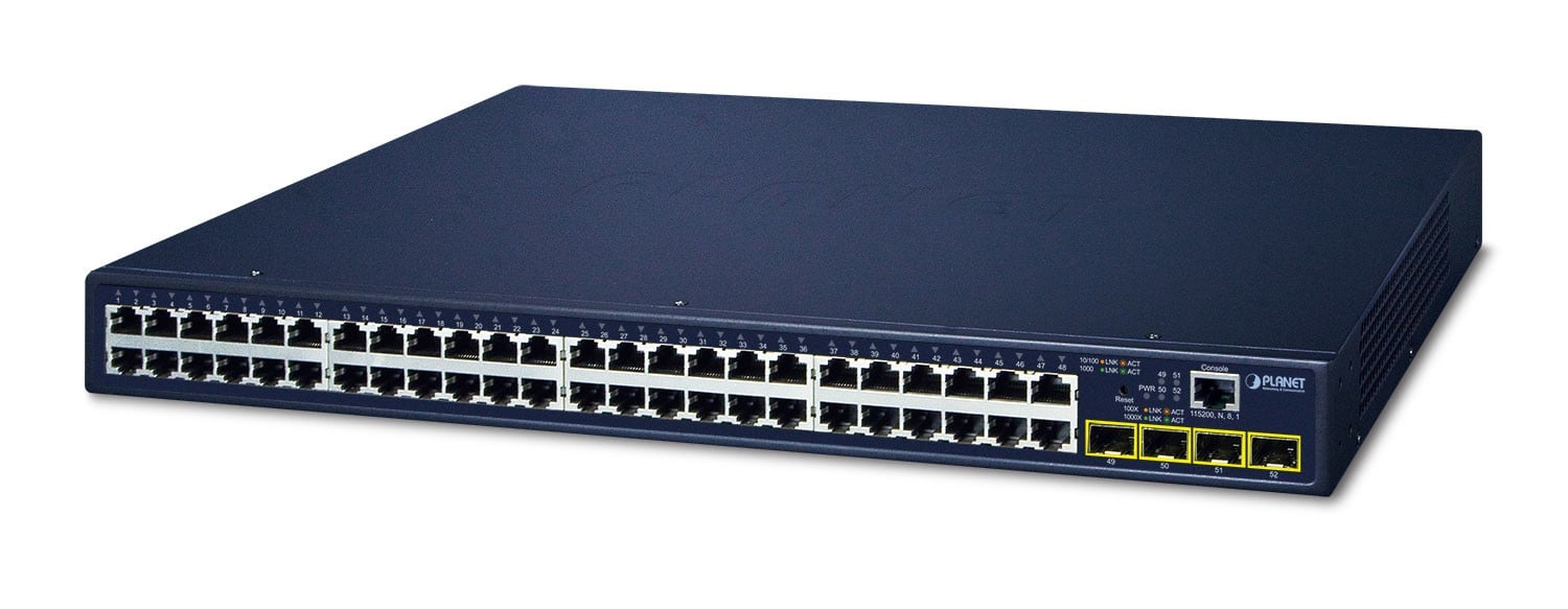 PLANET GS-4210-48T4S switch-uri Gestionate L2/L4 Gigabit Ethernet (10/100/1000) 1U Albastru (GS-4210-48T4S)