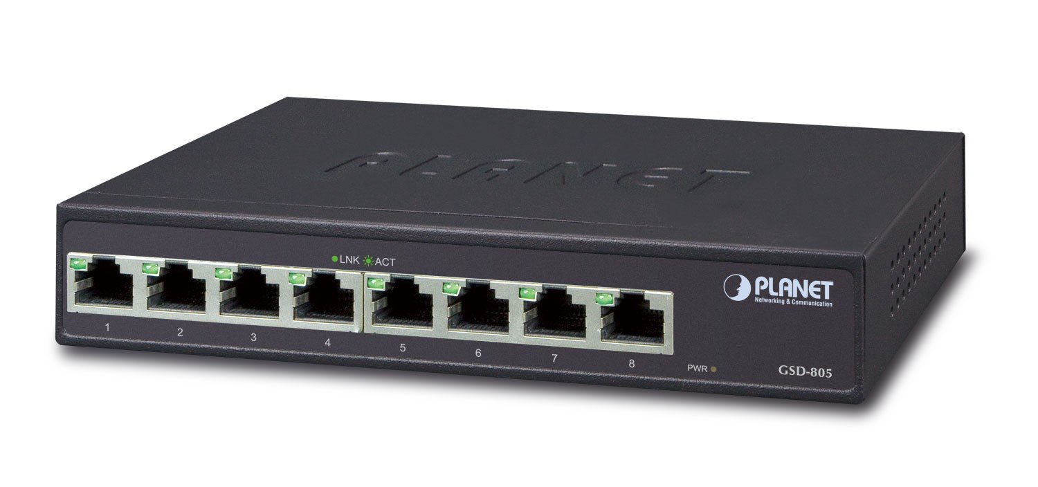 PLANET GSD-805 switch-uri Fara management Gigabit Ethernet (10/100/1000) Negru (GSD-805)