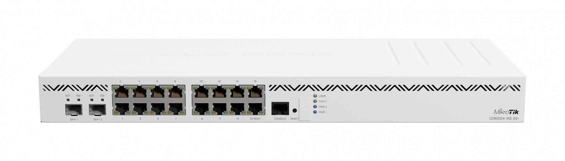 mikrotik Mikrotik CCR2004-16G-2S+ router cu fir 16 Gigabit Ethernet Alb (CCR2004-16G-2S+)