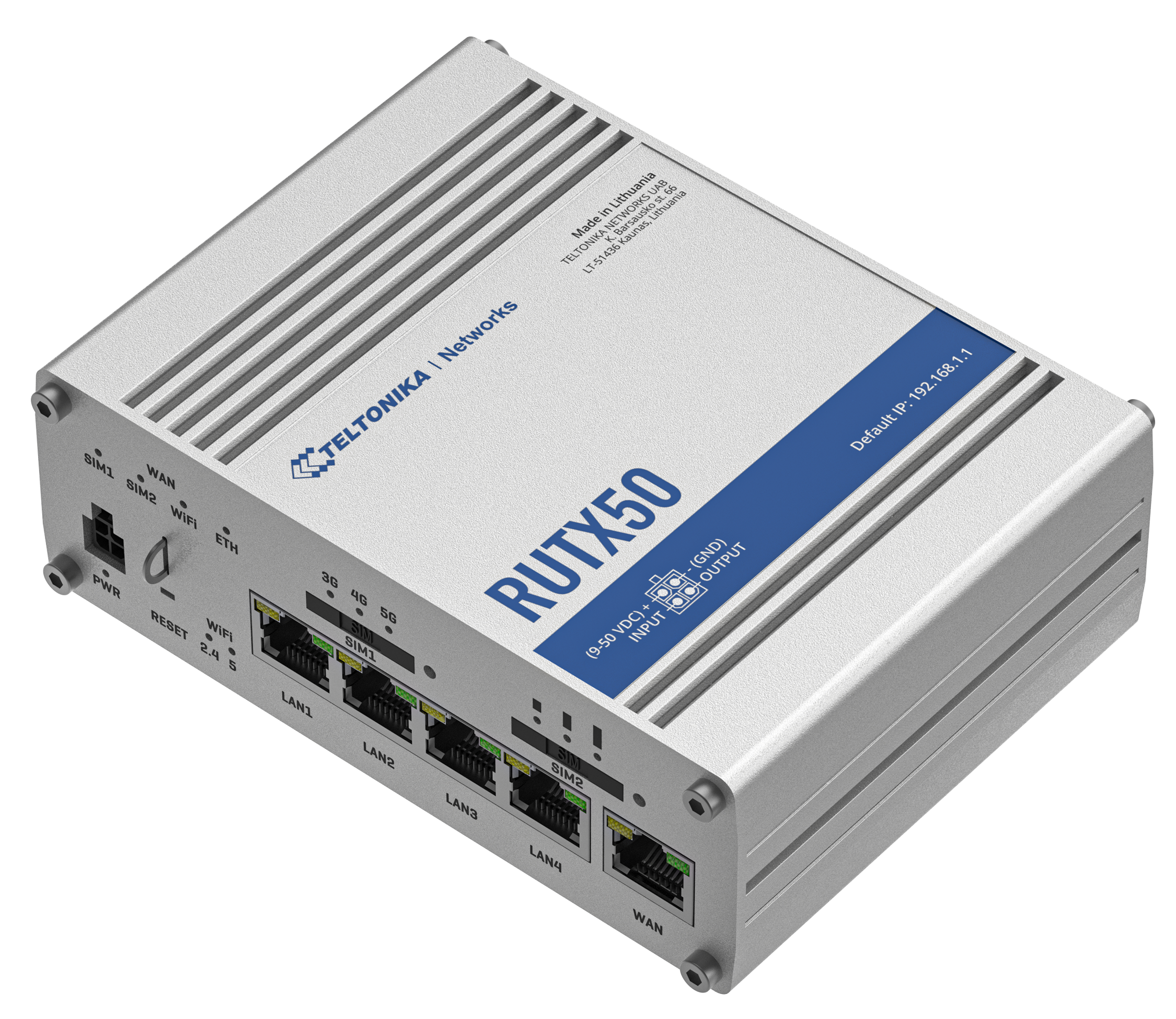 teltonika Teltonika RUTX50 router wireless Gigabit Ethernet 5G Din oţel inoxidabil (RUTX50000000)