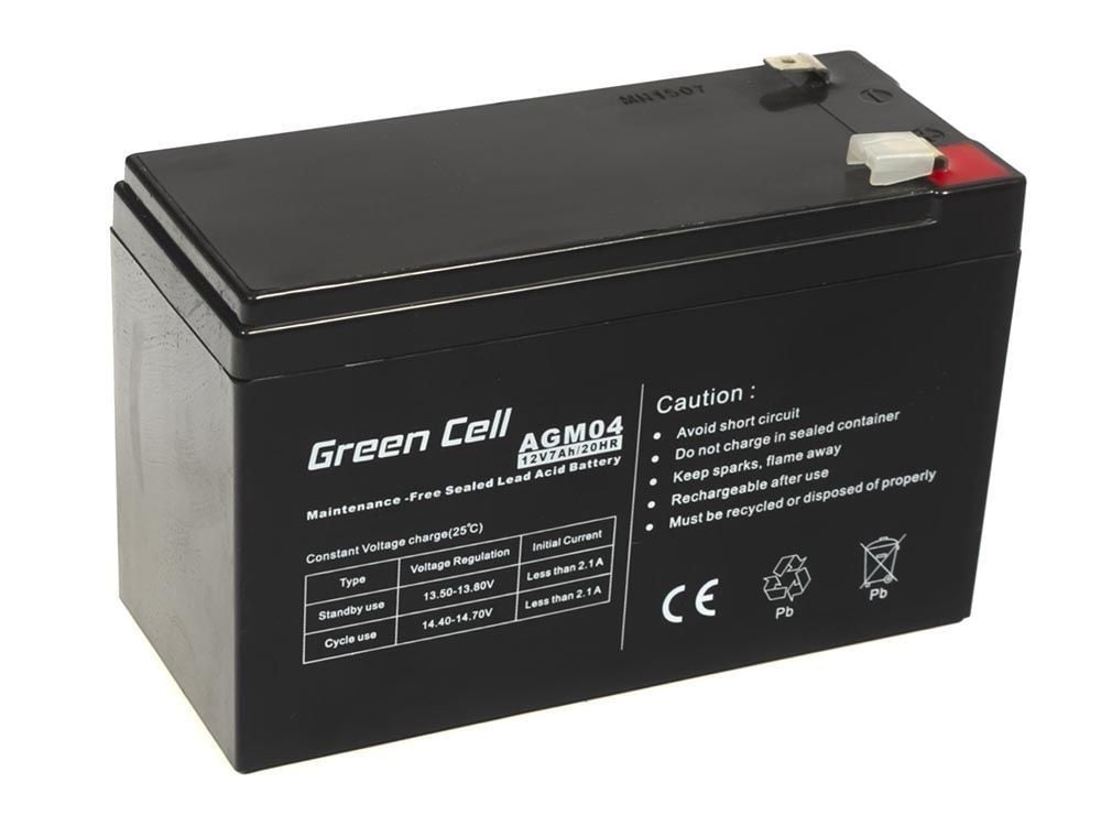 Green Cell AGM04 baterii UPS Acid sulfuric şi plăci de plumb (VRLA) 12 V 7 Ah (AGM04) Green Cell AGM04 baterii UPS Acid sulfuric şi plăci de plumb (VRLA) 12 V 7 Ah (AGM04)