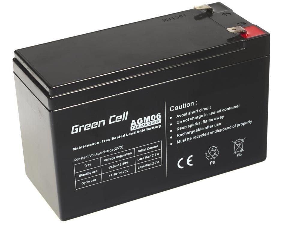 Green Cell AGM06 baterii UPS Acid sulfuric şi plăci de plumb (VRLA) 12 V 9 Ah (AGM06) Green Cell AGM06 baterii UPS Acid sulfuric şi plăci de plumb (VRLA) 12 V 9 Ah (AGM06)