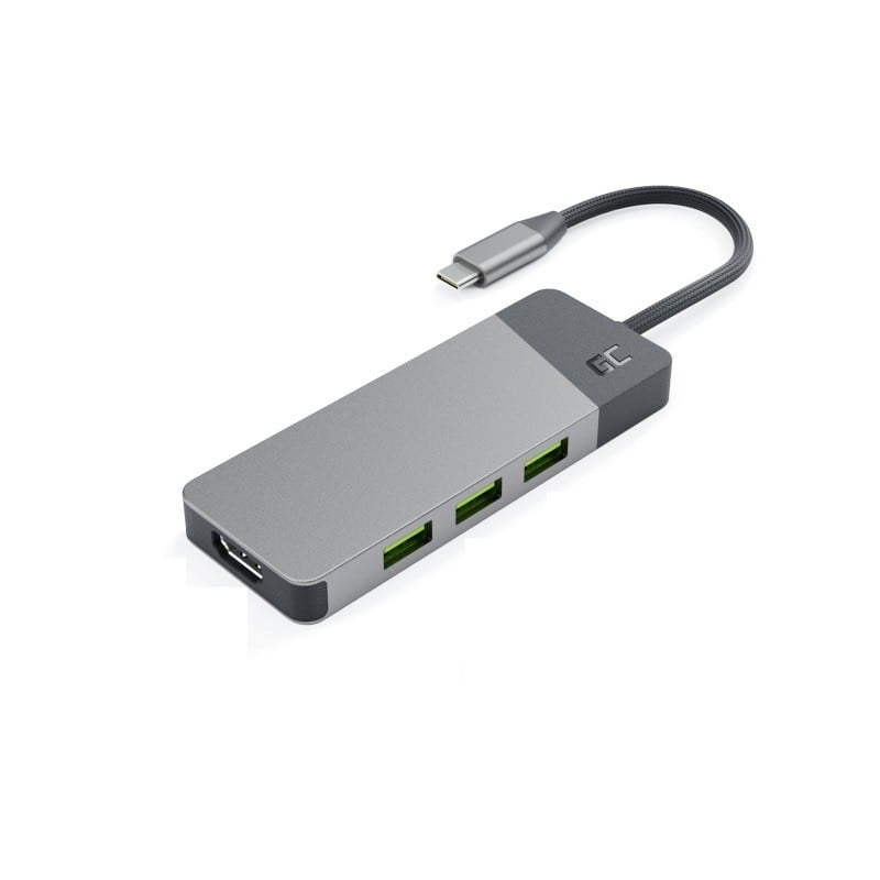 Green Cell Green cell Adapter HUB GC Connect 7in1 (3xUSB-A 3.1 HDMI 4K 60Hz USB-C PD 85W) for Apple MacBook M1/M2, Lenovo X1, Asus ZenBook, Dell XPS (HUBGC01) Green Cell Green cell Adapter HUB GC Connect 7in1 (3xUSB-A 3.1 HDMI 4K 60Hz USB-C PD 85W) for Apple MacBook M1/M2, Lenovo X1, Asus ZenBook, Dell XPS (HUBGC01)
