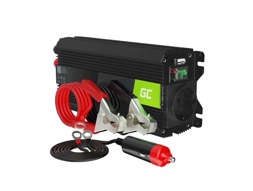 Green Cell Power Inverter PRO 24V to 230V 500W/1000W Modified sine wave (INVGC04) Green Cell Power Inverter PRO 24V to 230V 500W/1000W Modified sine wave (INVGC04)
