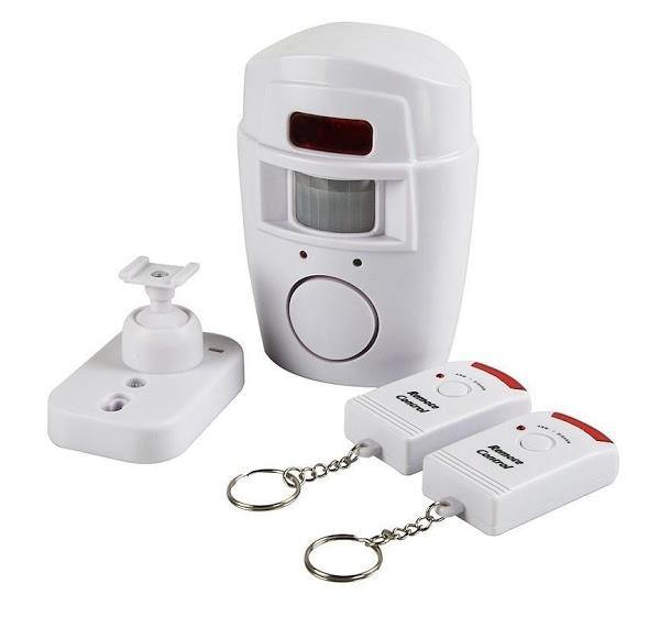 Alarma wireless cu 2 telecomenzi si senzor de miscare cu infrarosu Alarma wireless cu 2 telecomenzi si senzor de miscare cu infrarosu