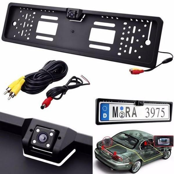 Suport pentru numar auto cu camera video marsarier incorporata Suport pentru numar auto cu camera video marsarier incorporata