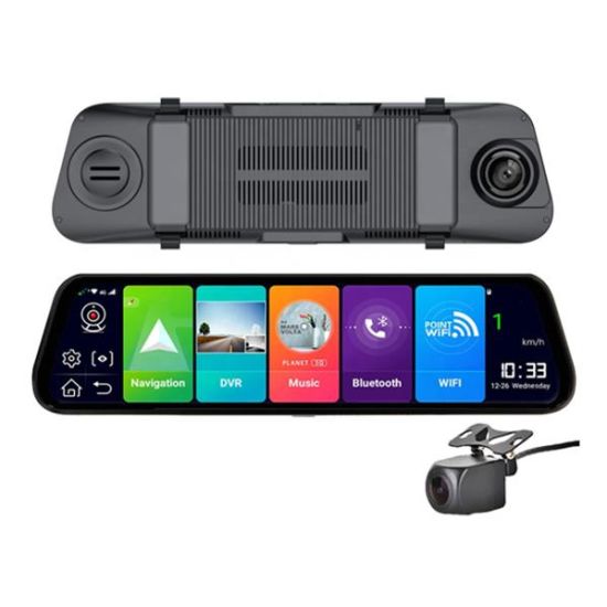 Camera auto DVR oglinda retrovizoare 10 inch, WiFi, 4G, Bluetooth, GPS, Android 8.1, ADAS, touchscreen Camera auto DVR oglinda retrovizoare 10 inch, WiFi, 4G, Bluetooth, GPS, Android 8.1, ADAS, touchscreen