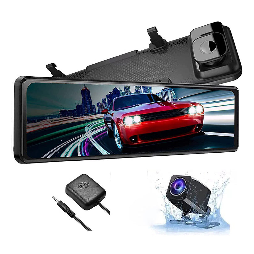 Camera auto oglinda retrovizoare, 12 inch IPS, WDR, GPS inclus, inregistrare dubla fata unghi 170 ° / spate unghi 150°, 30fps Camera auto oglinda retrovizoare, 12 inch IPS, WDR, GPS inclus, inregistrare dubla fata unghi 170 ° / spate unghi 150°, 30fps