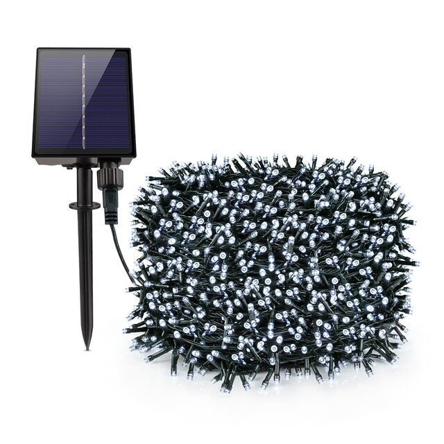 Instalatie sir solar LED pentru exterior cu incarcare solara Instalatie sir solar LED pentru exterior cu incarcare solara