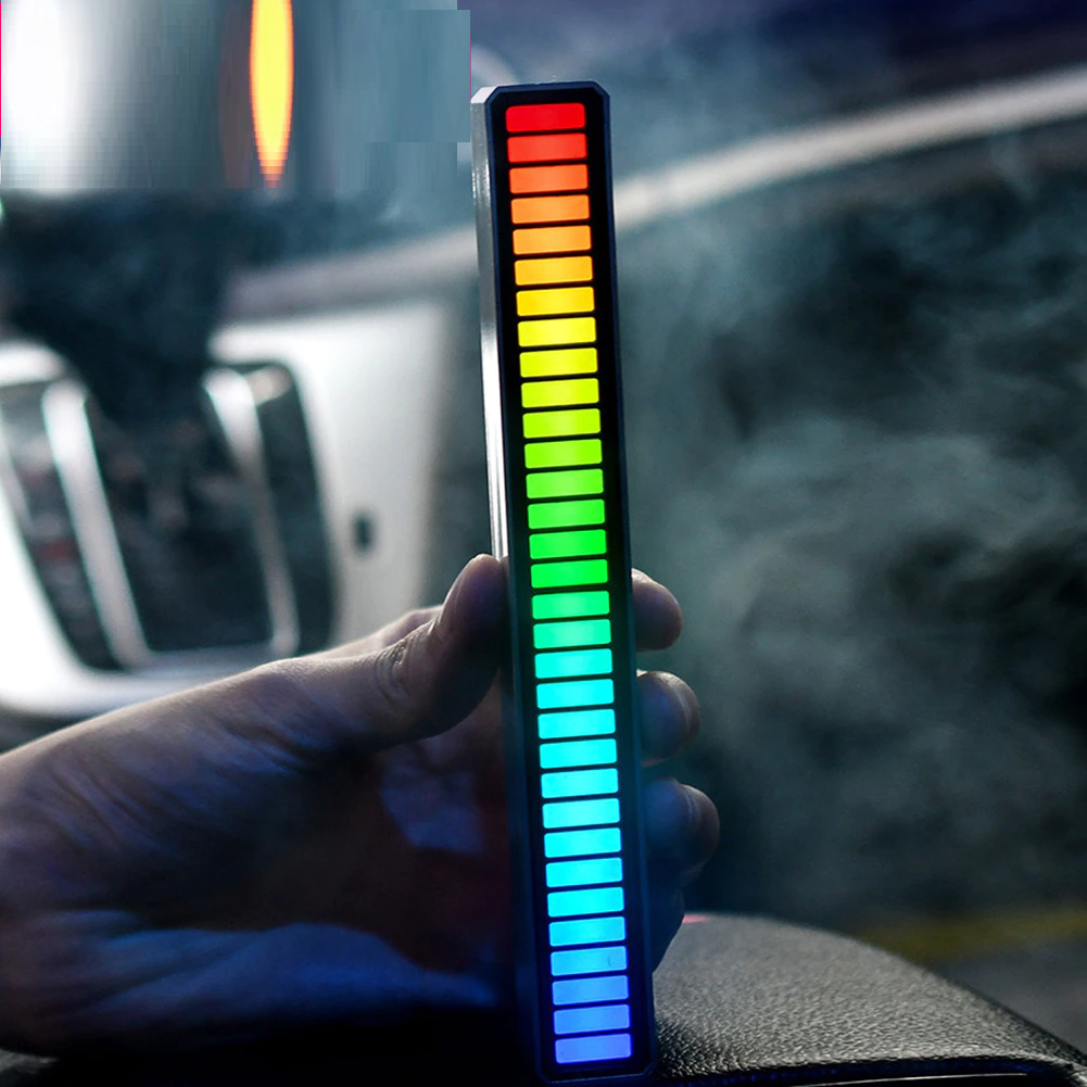 Lumina de ritm, LED Bar RGB cu lumini ambientale si activare sonora Lumina de ritm, LED Bar RGB cu lumini ambientale si activare sonora