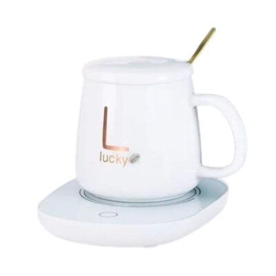 Cana ceramica cu incalzitor, lingurita, temperatura constanta 55 grade, 220V, 400 ml Cana ceramica cu incalzitor, lingurita, temperatura constanta 55 grade, 220V, 400 ml