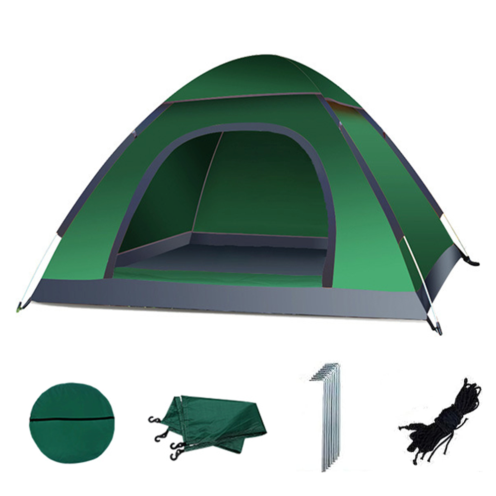 Cort camping cu deschidere automata pop-up, impermeabil, protectie UV, 2 usi Cort camping cu deschidere automata pop-up, impermeabil, protectie UV, 2 usi