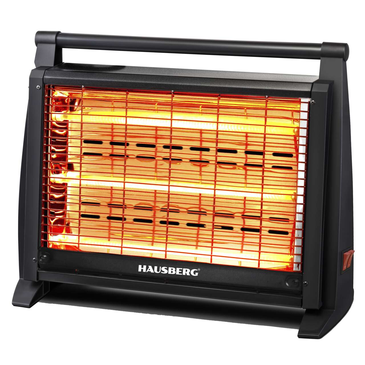 Radiator electric Hausberg HB-8761, 1500 W, 3 tuburi cu quartz, negru Radiator electric Hausberg HB-8761, 1500 W, 3 tuburi cu quartz, negru