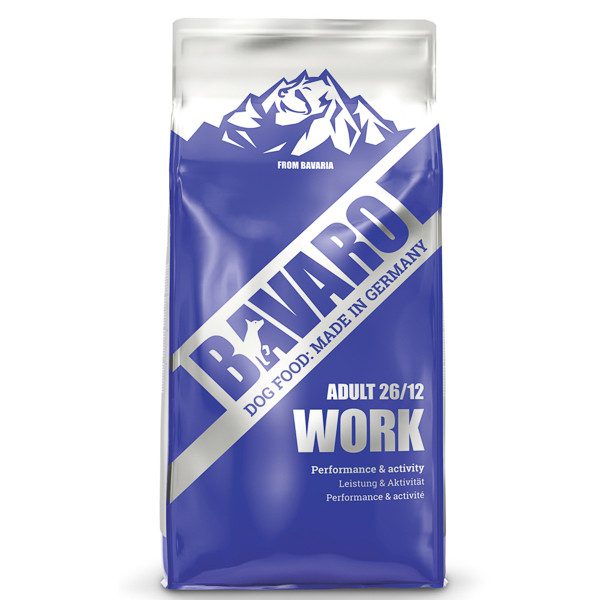 Bavaro Work 26/12, XS-XL, hrană uscată câini, activitate intensă, 18kg Bavaro Work 26/12, XS-XL, hrană uscată câini, activitate intensă, 18kg