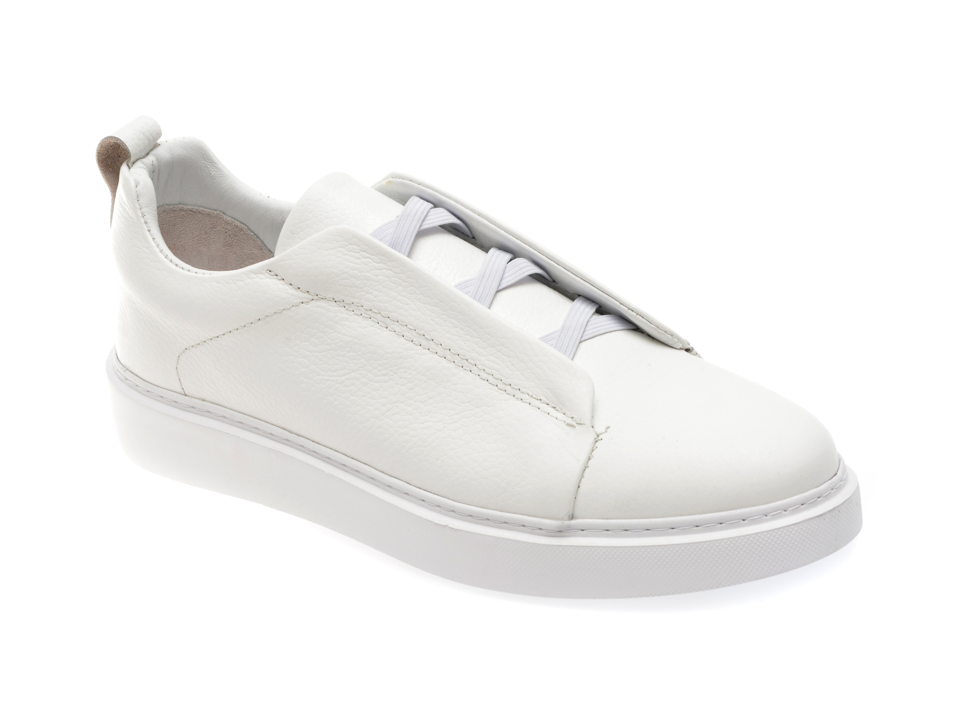 Pantofi casual AXXELLL albi, 7178, din piele naturala Pantofi casual AXXELLL albi, 7178, din piele naturala