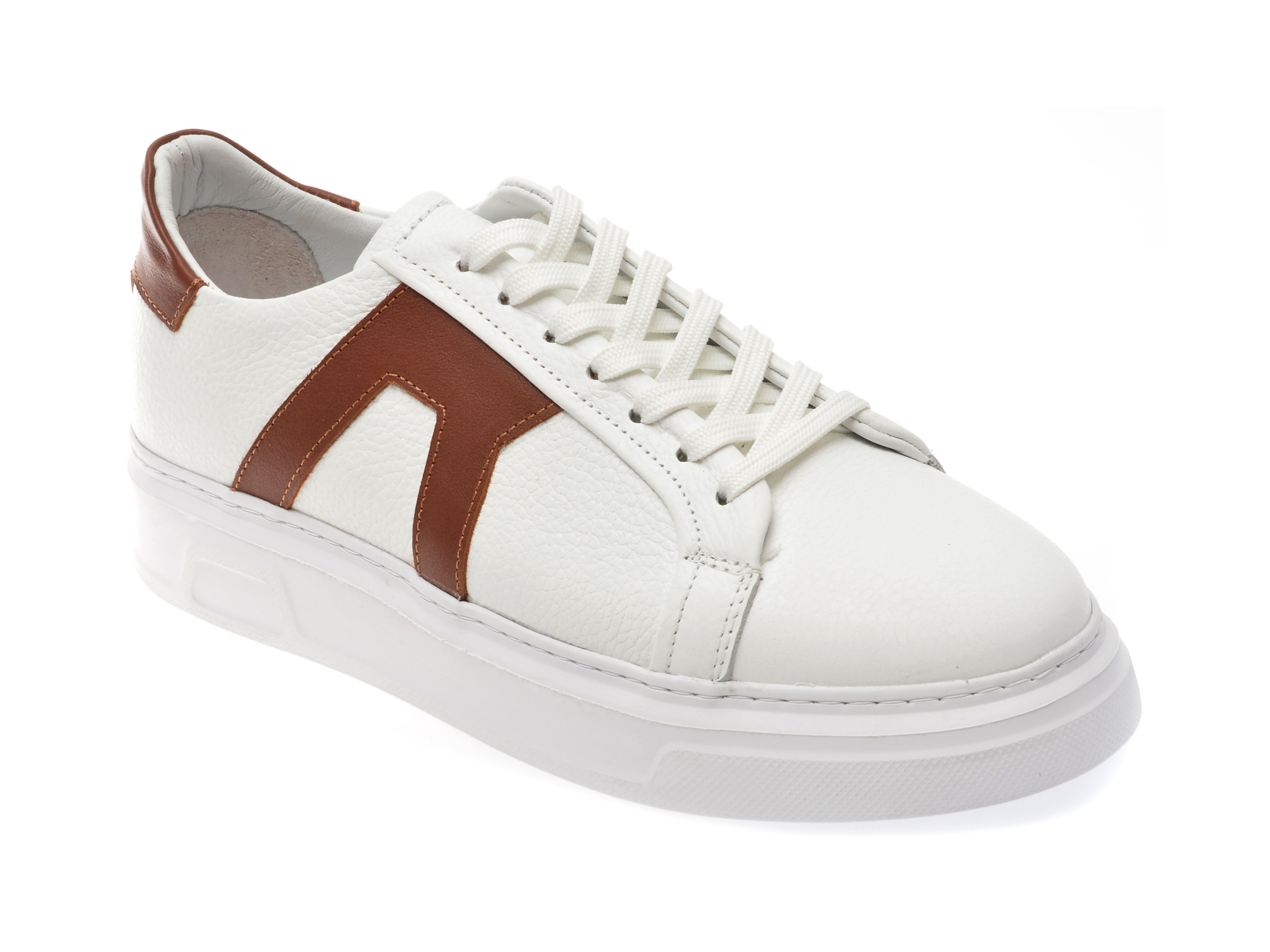 Pantofi casual AXXELLL albi, 7334, din piele naturala Pantofi casual AXXELLL albi, 7334, din piele naturala