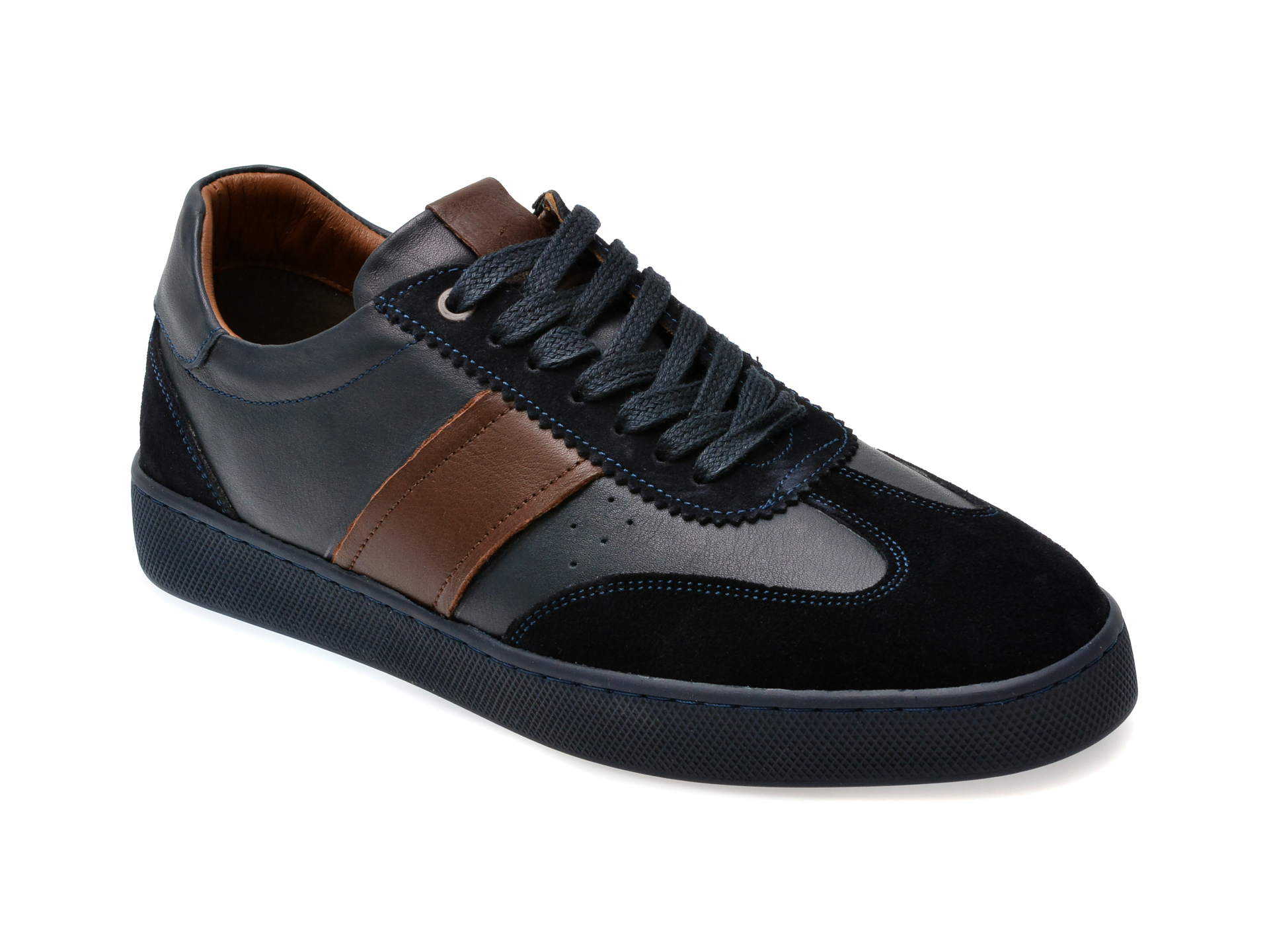 Pantofi casual BITE THE BULLET bleumarin, ER2025, din piele naturala Pantofi casual BITE THE BULLET bleumarin, ER2025, din piele naturala