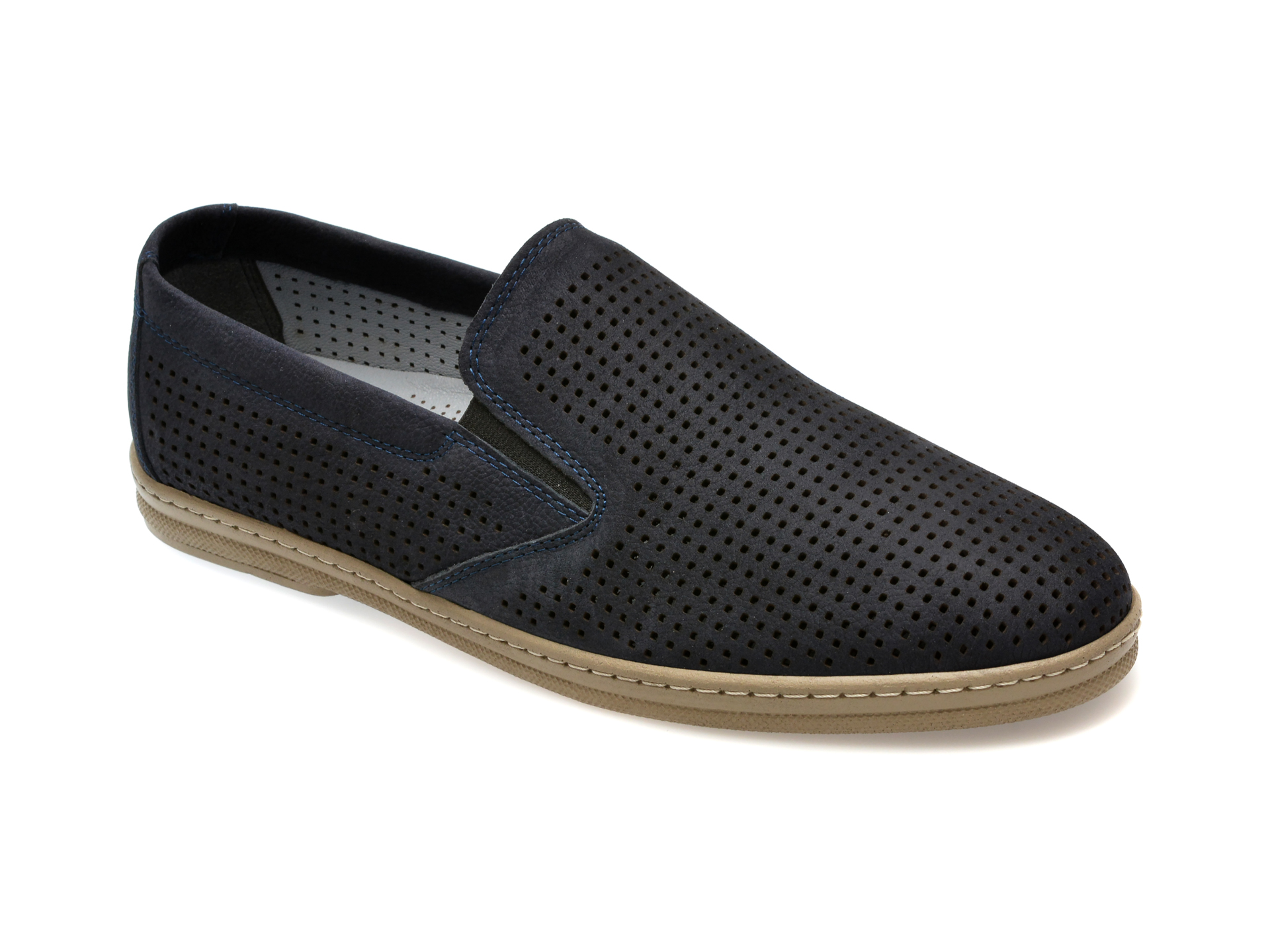 Pantofi casual BITE THE BULLET bleumarin, OY403, din nabuc Pantofi casual BITE THE BULLET bleumarin, OY403, din nabuc