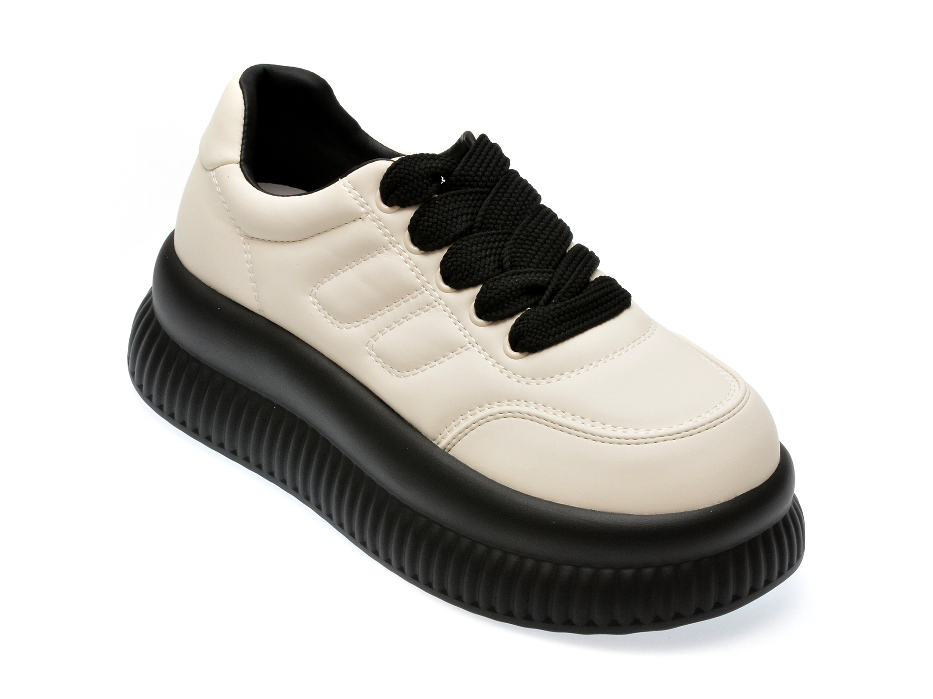 Pantofi casual FLAVIA PASSINI alb-negru, 11921, din piele ecologica Pantofi casual FLAVIA PASSINI alb-negru, 11921, din piele ecologica