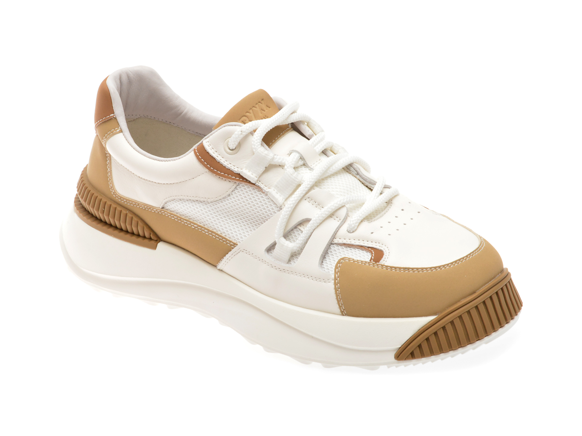 Pantofi casual GRYXX albi, 2318, din material textil si piele naturala Pantofi casual GRYXX albi, 2318, din material textil si piele naturala