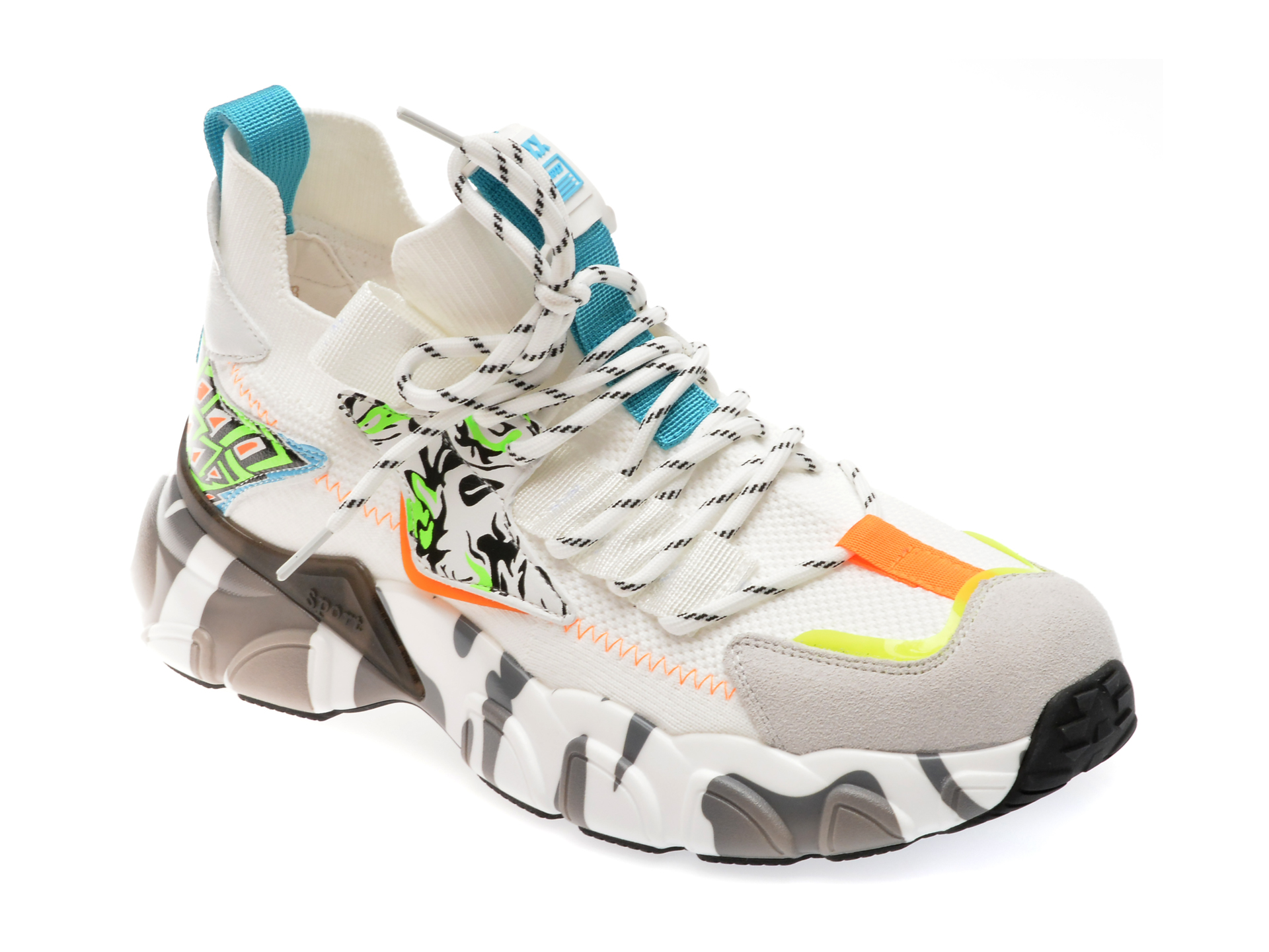 Pantofi sport GRYXX albi, 221002, din material textil Pantofi sport GRYXX albi, 221002, din material textil