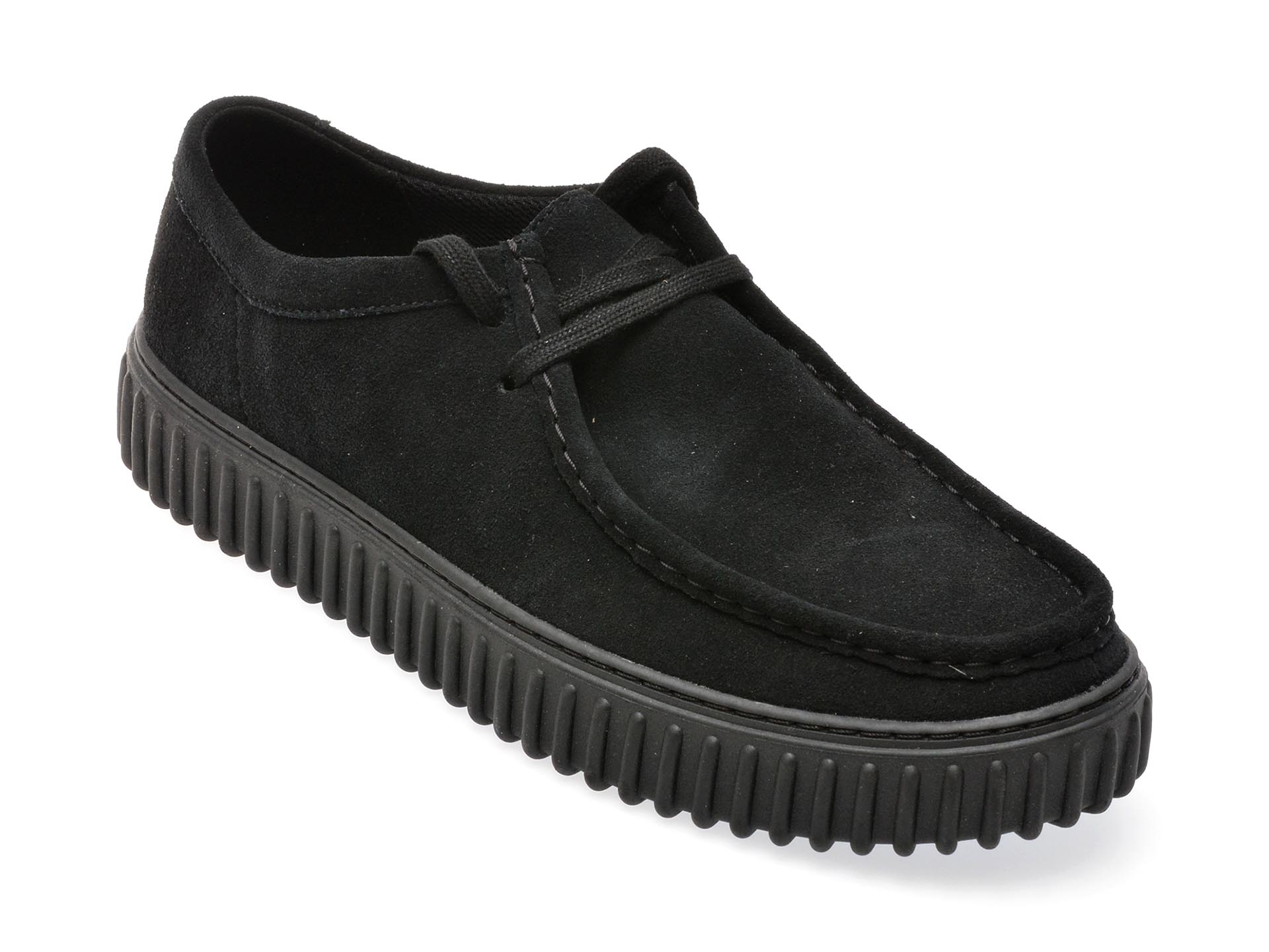 Mocasini casual CLARKS negri, TORHLO, din piele intoarsa Mocasini casual CLARKS negri, TORHLO, din piele intoarsa