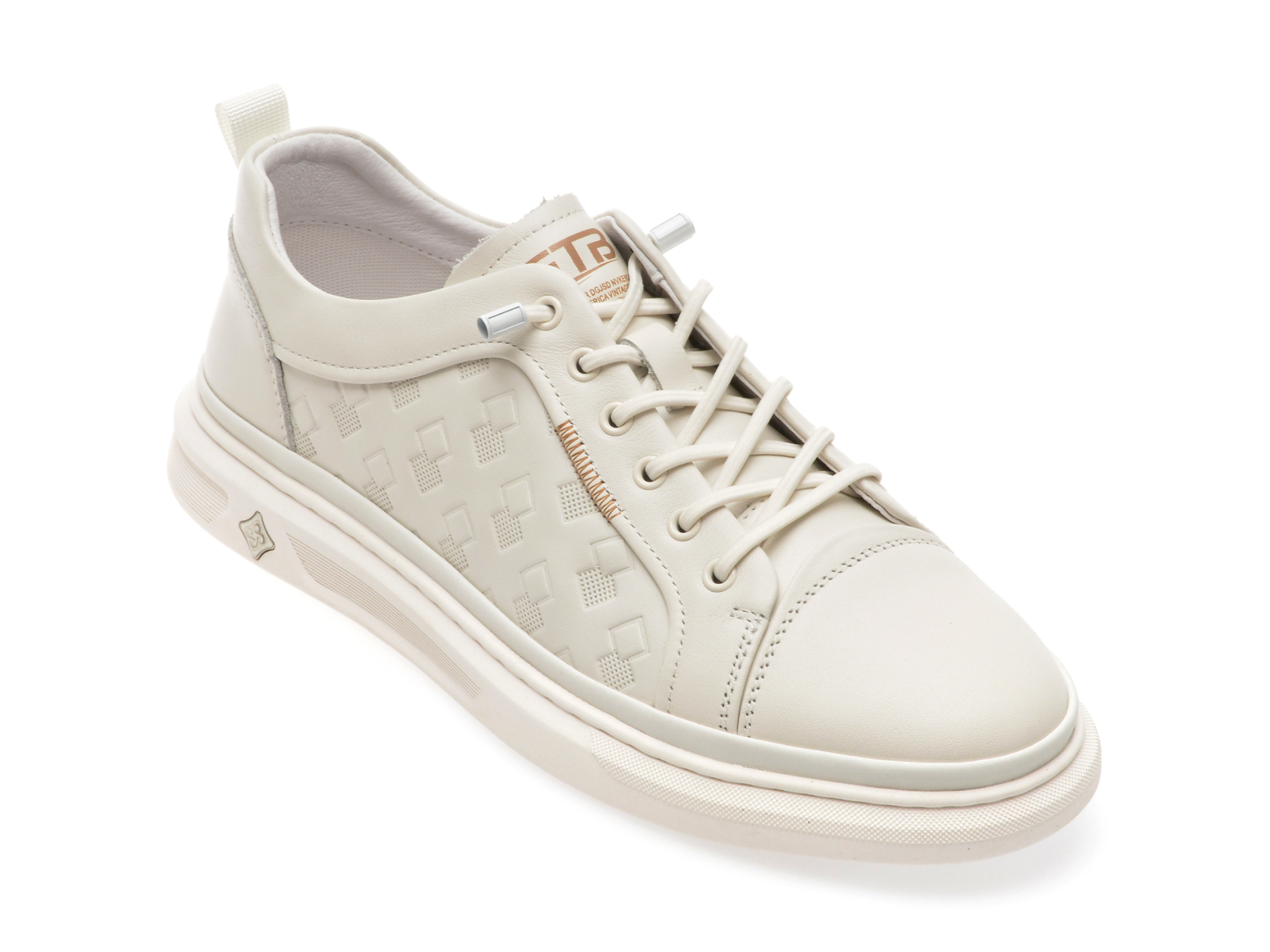 Pantofi casual BITE THE BULLET albi, 3629, din piele naturala Pantofi casual BITE THE BULLET albi, 3629, din piele naturala