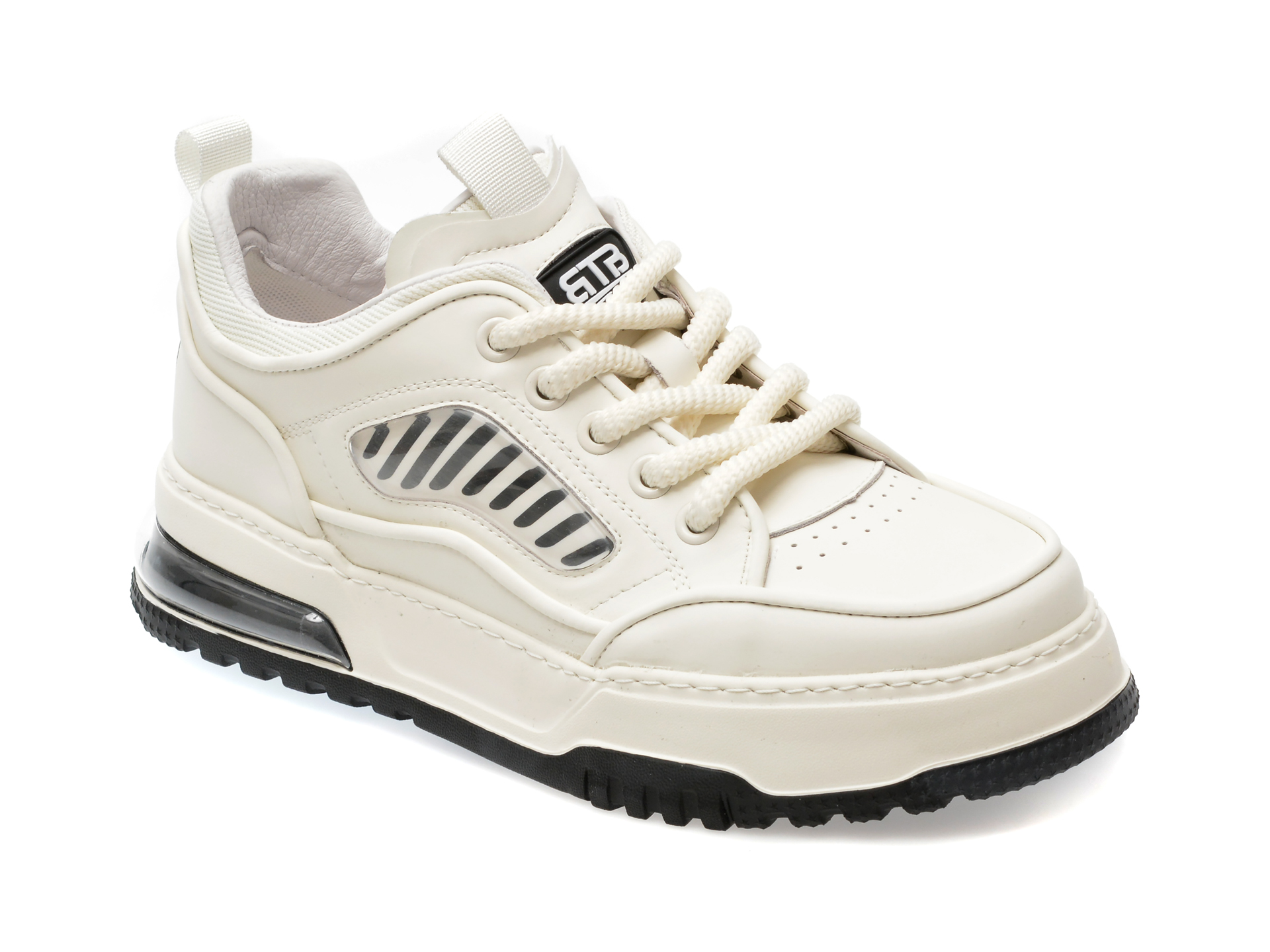 Pantofi casual BITE THE BULLET albi, 3891, din piele naturala Pantofi casual BITE THE BULLET albi, 3891, din piele naturala