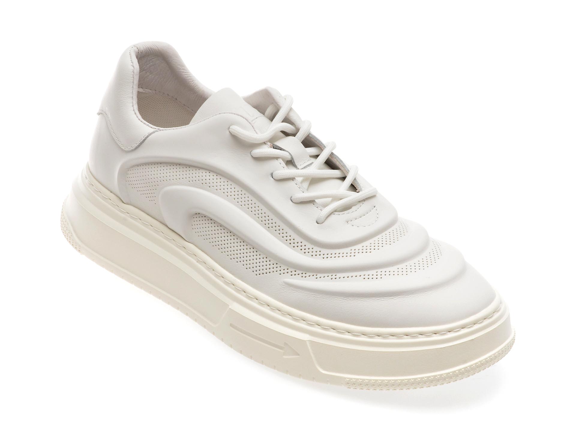 Pantofi casual BITE THE BULLET albi, ES329, din piele naturala Pantofi casual BITE THE BULLET albi, ES329, din piele naturala