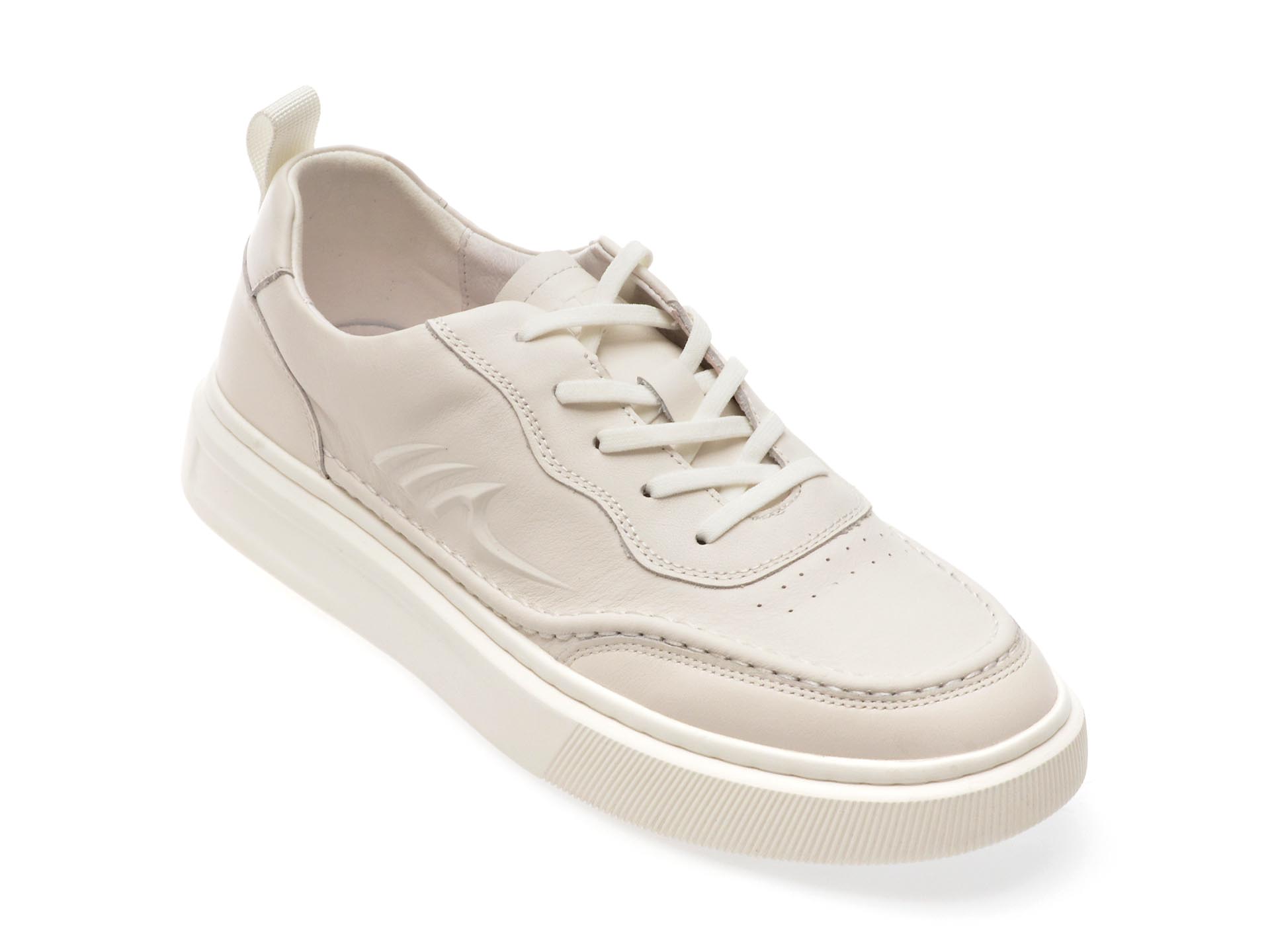 Pantofi casual BITE THE BULLET albi, ES358, din piele naturala Pantofi casual BITE THE BULLET albi, ES358, din piele naturala