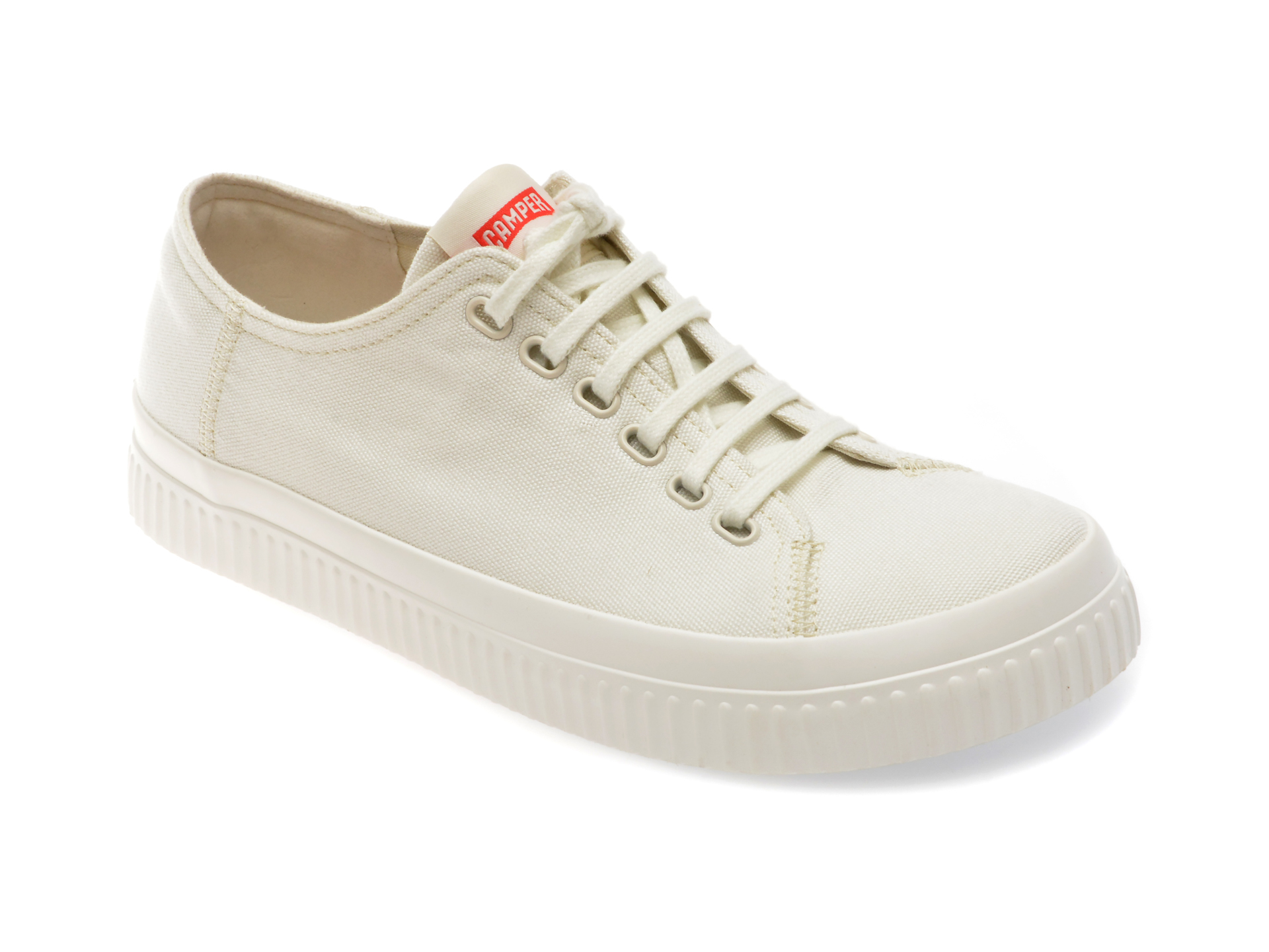 Pantofi casual CAMPER albi, K100933, din material textil Pantofi casual CAMPER albi, K100933, din material textil