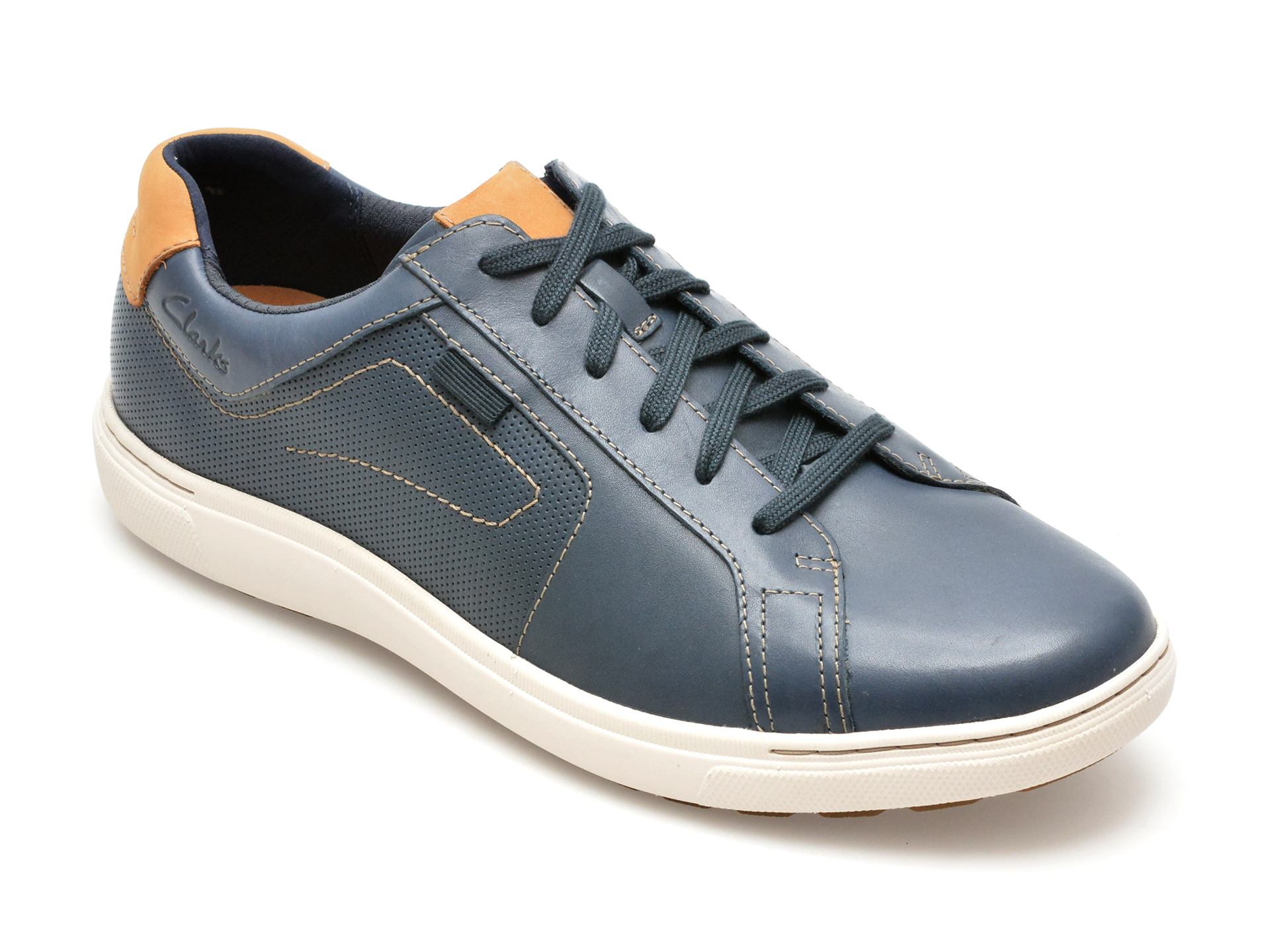 Pantofi casual CLARKS bleumarin, MAPSTONE LACE, din piele naturala Pantofi casual CLARKS bleumarin, MAPSTONE LACE, din piele naturala