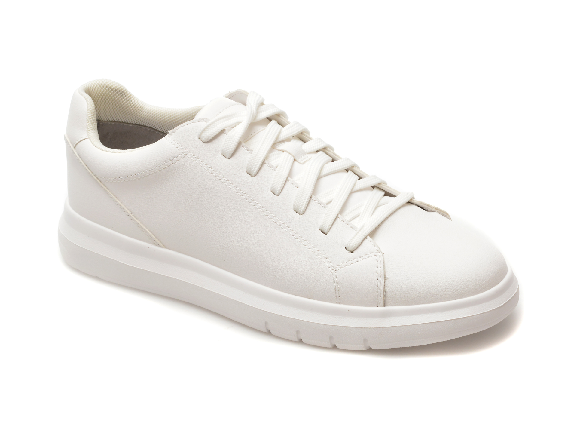 Pantofi casual GEOX albi, U45B3A, din piele ecologica Pantofi casual GEOX albi, U45B3A, din piele ecologica