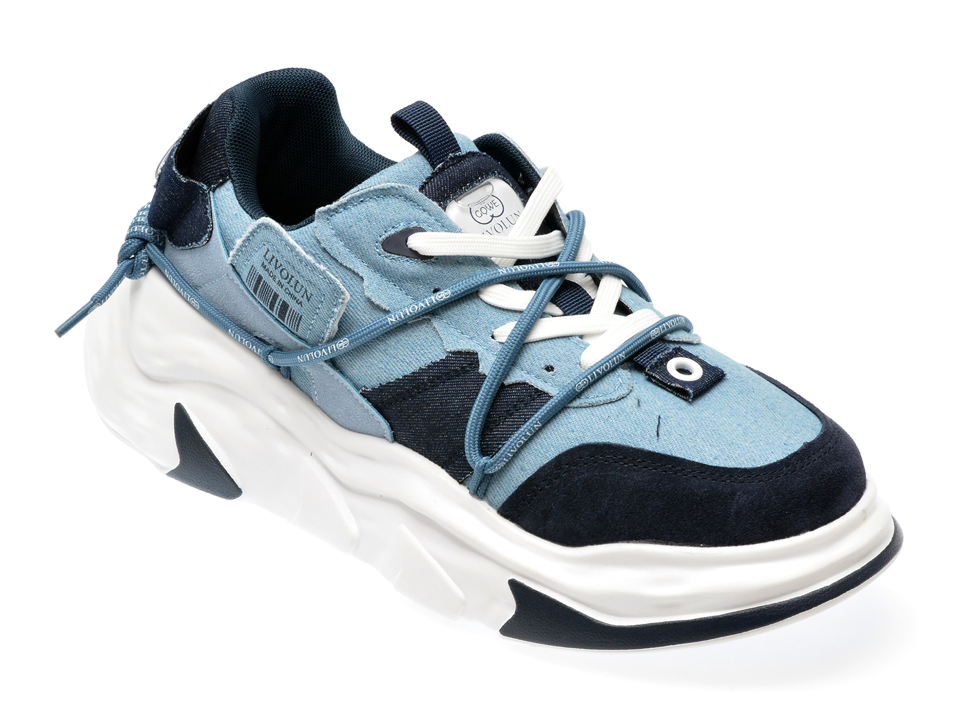 Pantofi casual GQWE albastri, 23599, din material textil Pantofi casual GQWE albastri, 23599, din material textil
