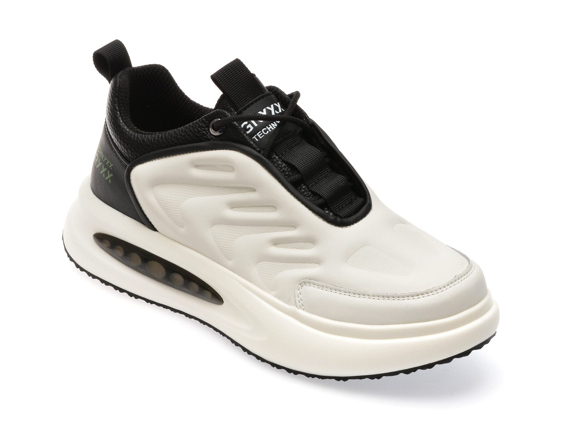 Pantofi casual GRYXX alb-negru, K908, din piele ecologica Pantofi casual GRYXX alb-negru, K908, din piele ecologica
