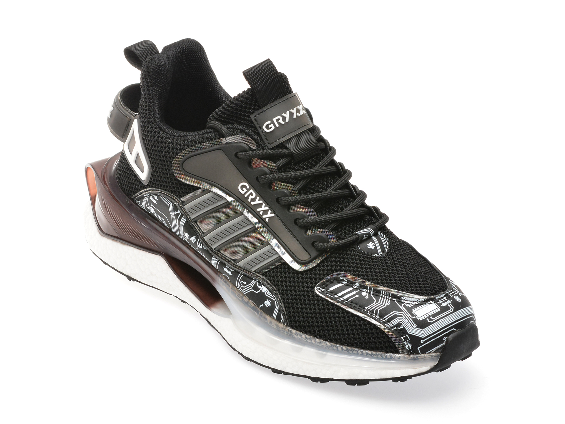 Pantofi sport GRYXX negri, 21015, din material textil Pantofi sport GRYXX negri, 21015, din material textil
