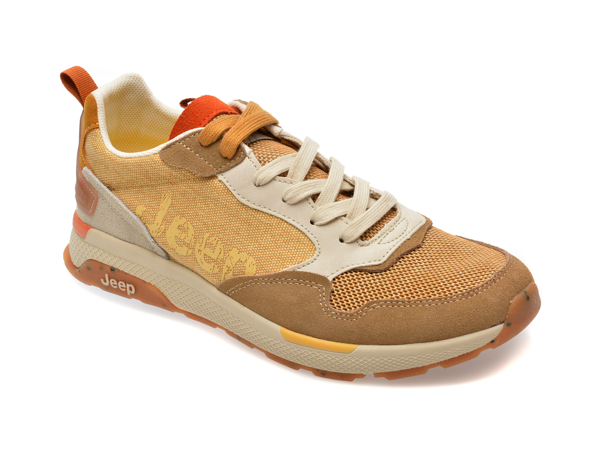 Pantofi sport JEEP galbeni, 41020, din material textil Pantofi sport JEEP galbeni, 41020, din material textil