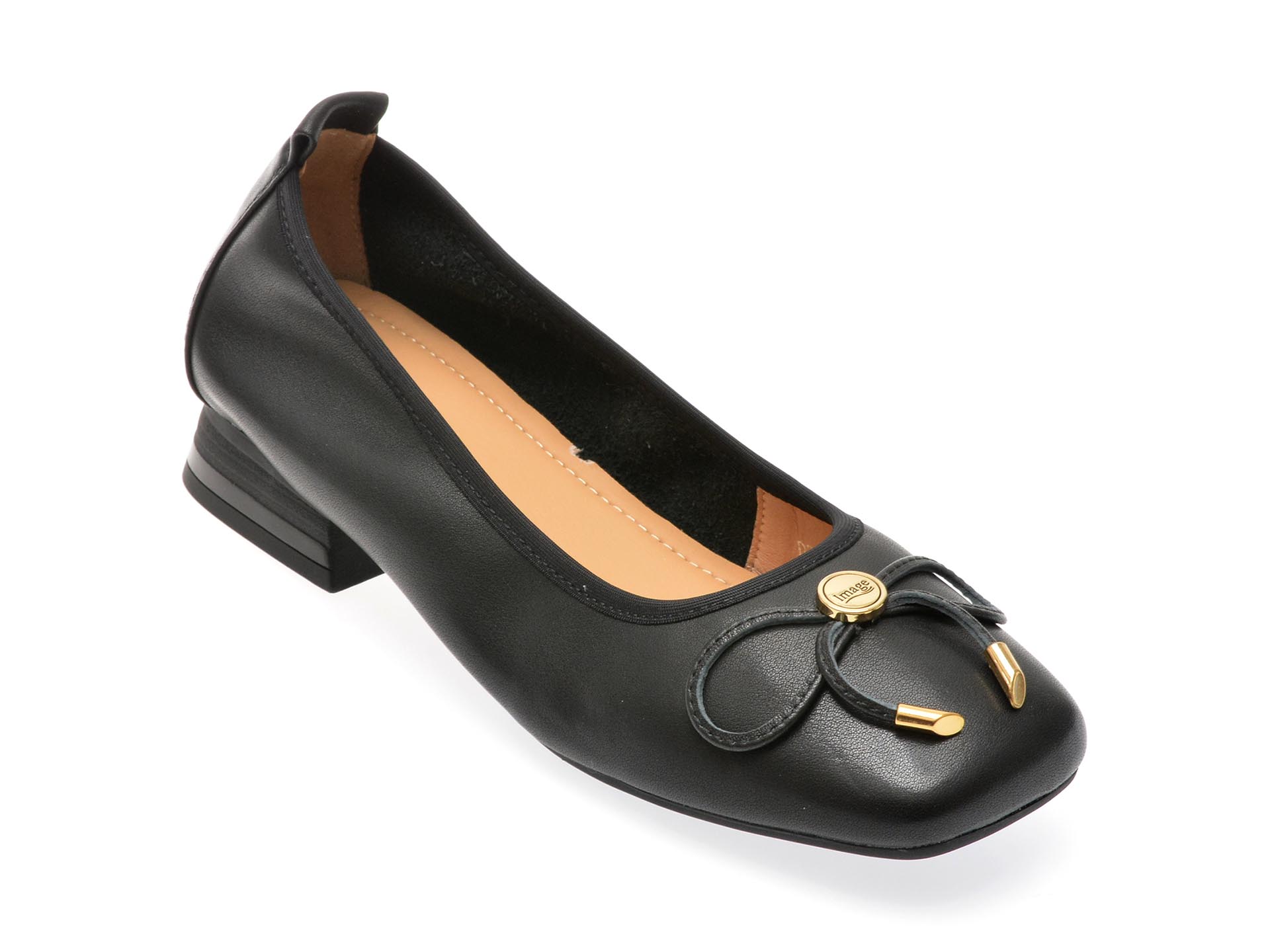 Balerini casual IMAGE negri, D2023, din piele naturala Balerini casual IMAGE negri, D2023, din piele naturala