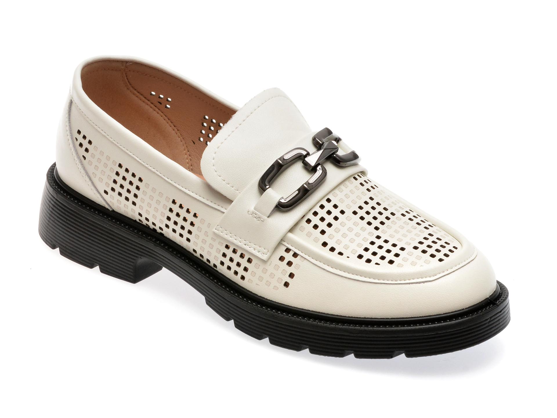 Mocasini casual FLAVIA PASSINI albi, 220138, din piele naturala Mocasini casual FLAVIA PASSINI albi, 220138, din piele naturala