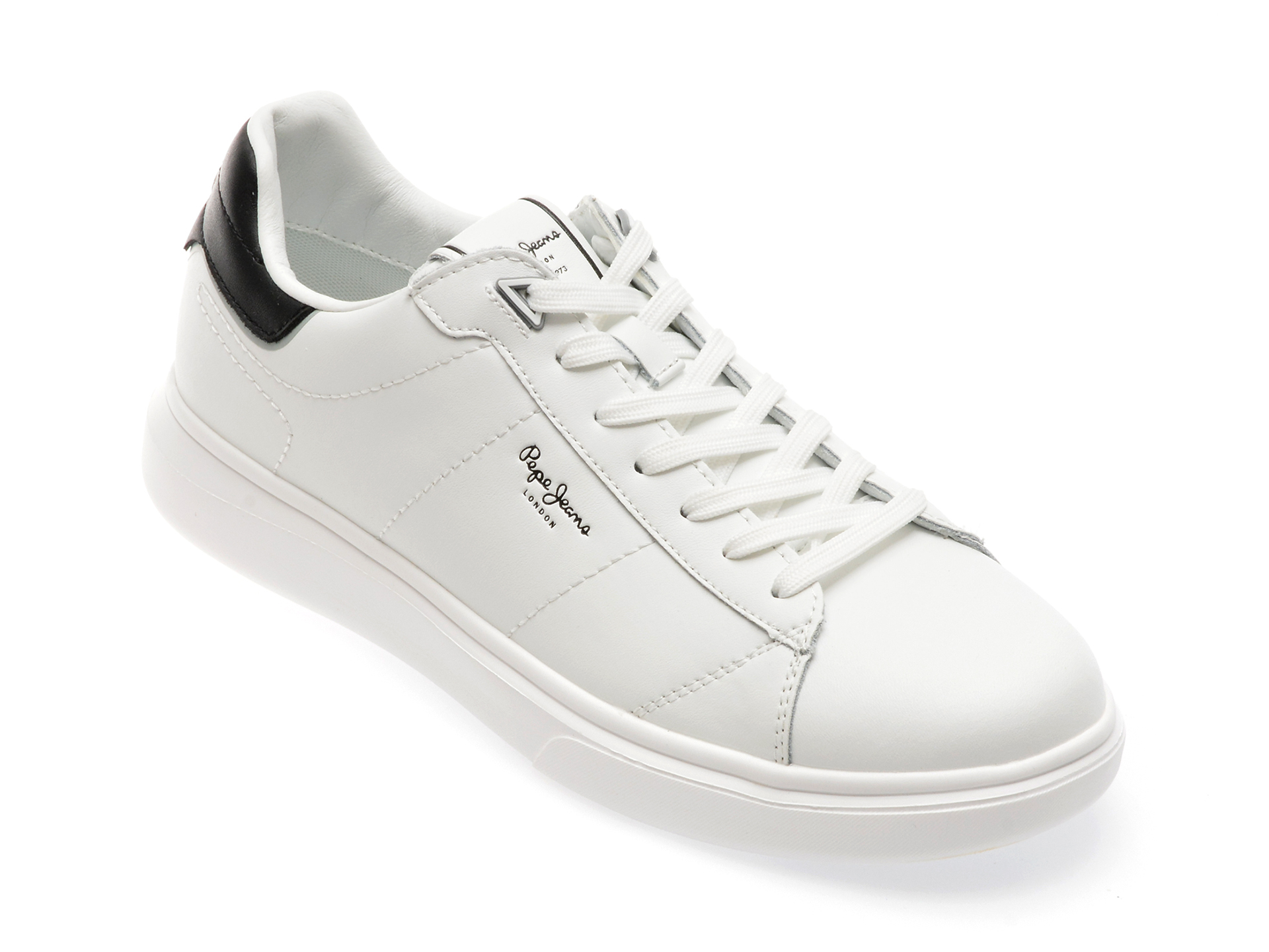 Pantofi casual PEPE JEANS albi, MS30981, din piele naturala Pantofi casual PEPE JEANS albi, MS30981, din piele naturala