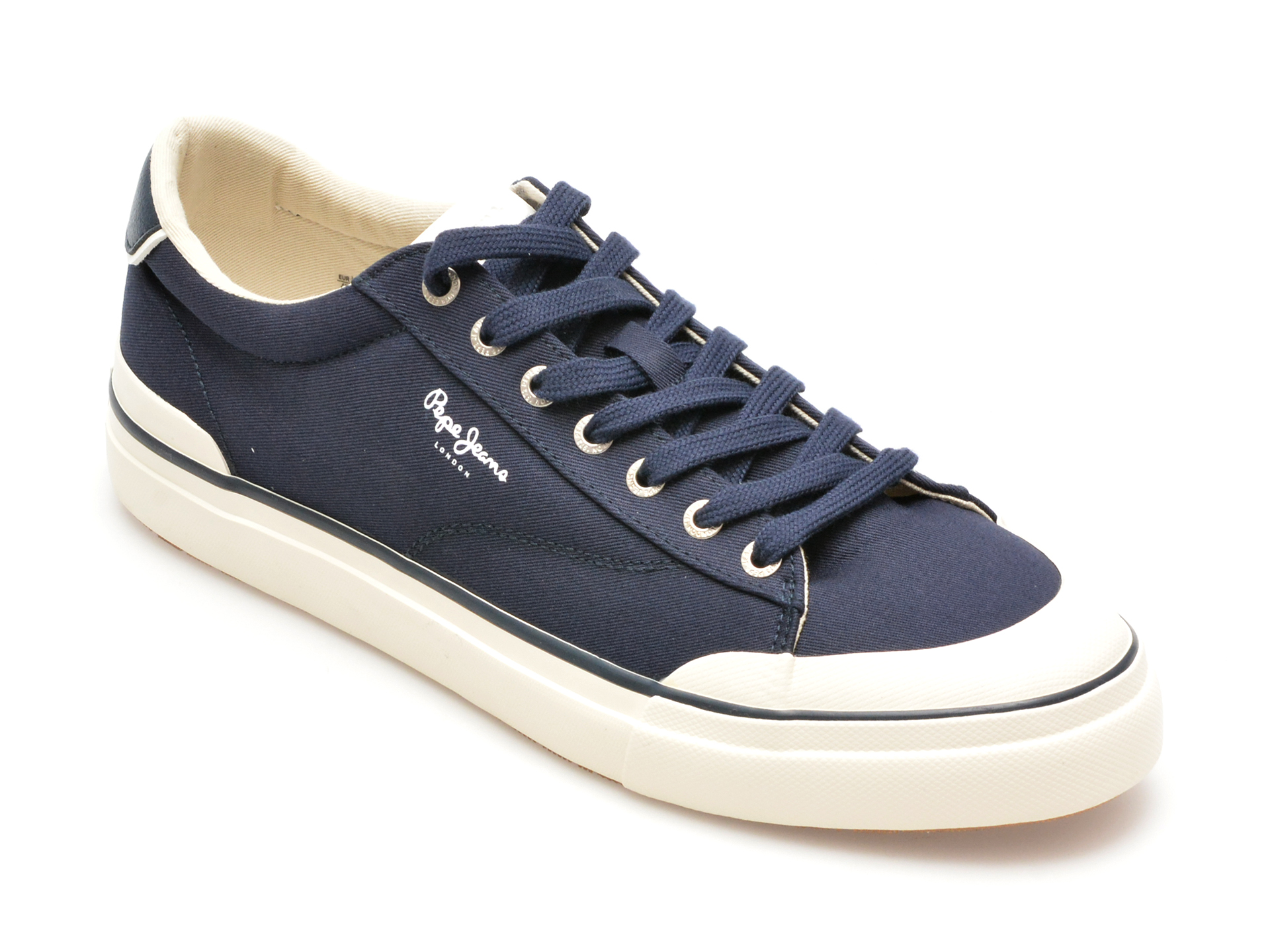 Pantofi PEPE JEANS bleumarin, BEN BASIC, din material textil Pantofi PEPE JEANS bleumarin, BEN BASIC, din material textil
