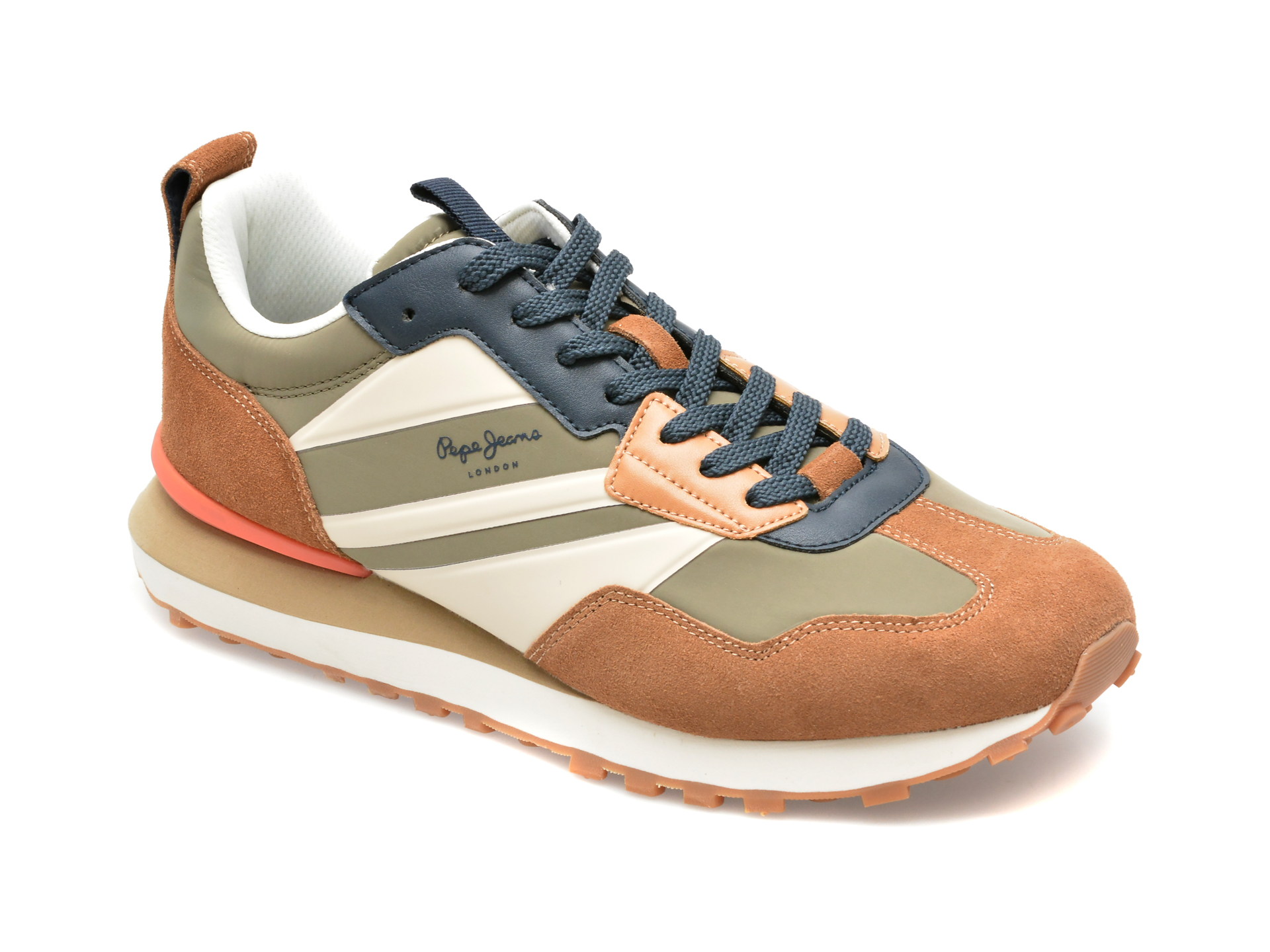 Pantofi PEPE JEANS maro, FOSTER HEAT, din material textil Pantofi PEPE JEANS maro, FOSTER HEAT, din material textil