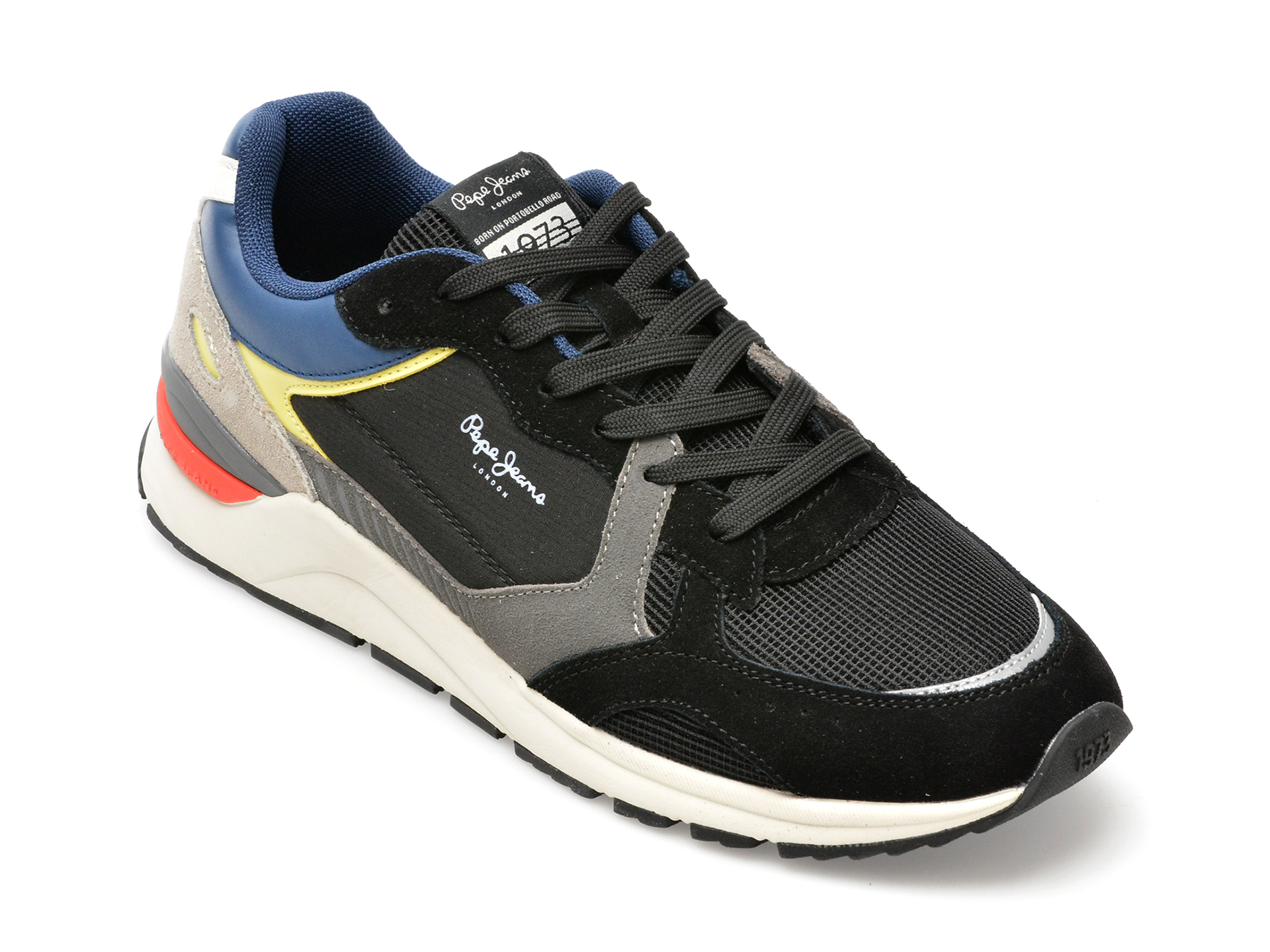 Pantofi PEPE JEANS negri, X20 FREE, din piele intoarsa Pantofi PEPE JEANS negri, X20 FREE, din piele intoarsa