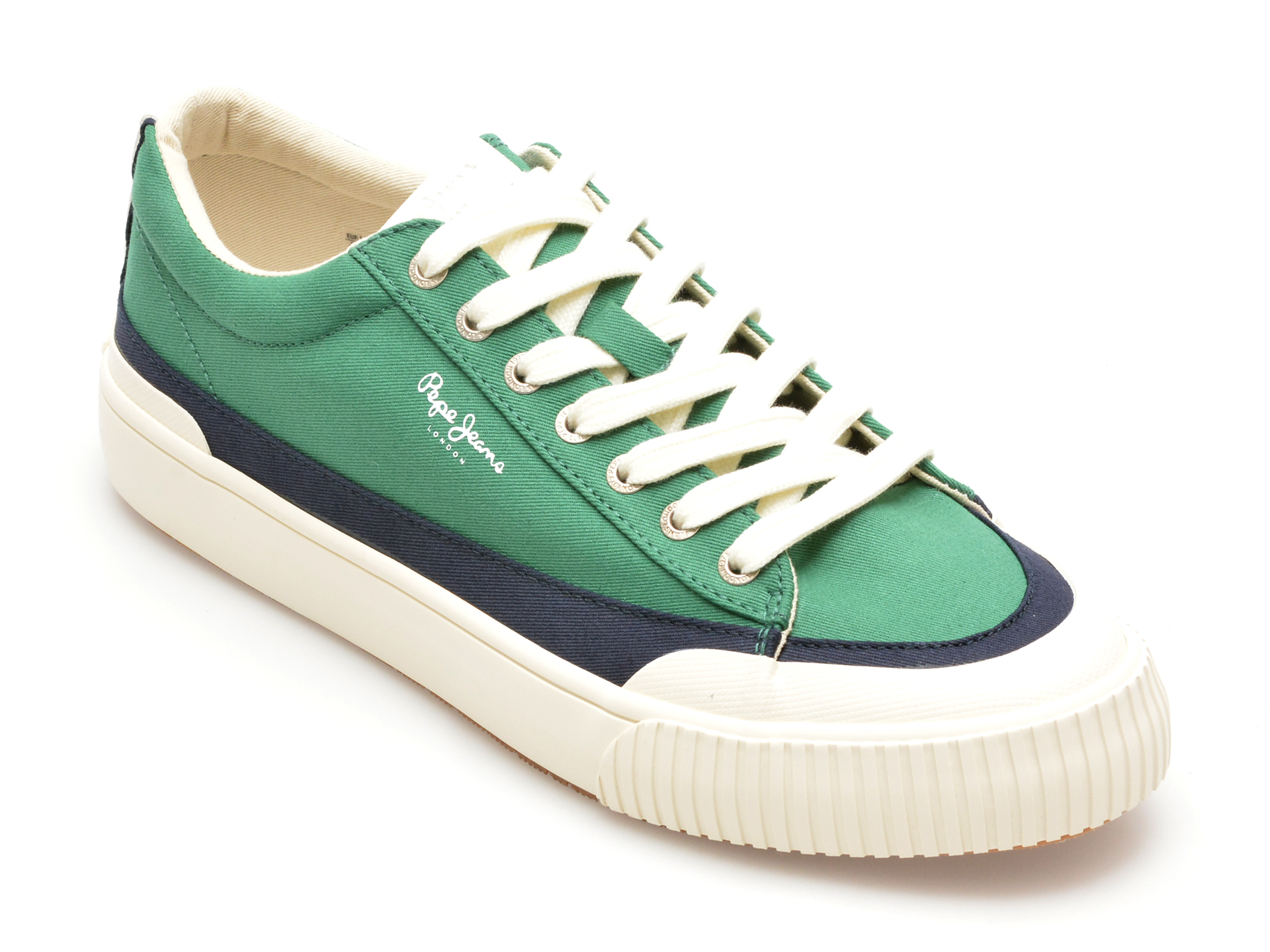 Pantofi PEPE JEANS verzi, BEN BAND, din material textil Pantofi PEPE JEANS verzi, BEN BAND, din material textil