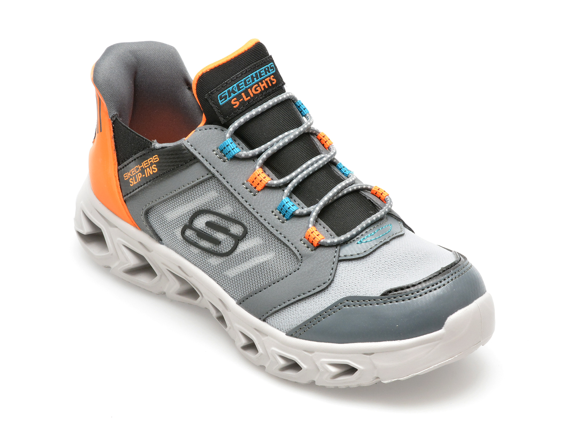 Pantofi SKECHERS gri, HYPNO-FLASH 2.0, din piele ecologica Pantofi SKECHERS gri, HYPNO-FLASH 2.0, din piele ecologica