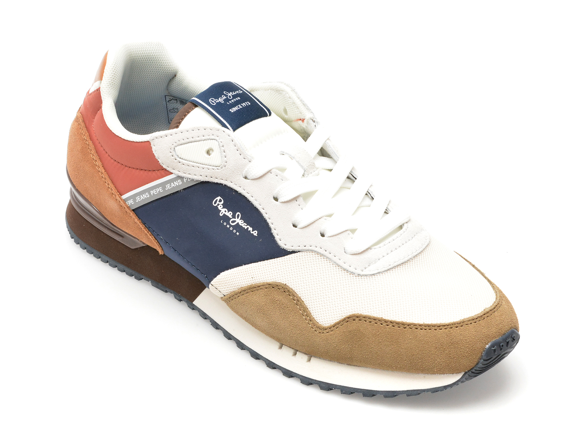 Pantofi sport PEPE JEANS maro, LONDON CLASS, din material textil Pantofi sport PEPE JEANS maro, LONDON CLASS, din material textil