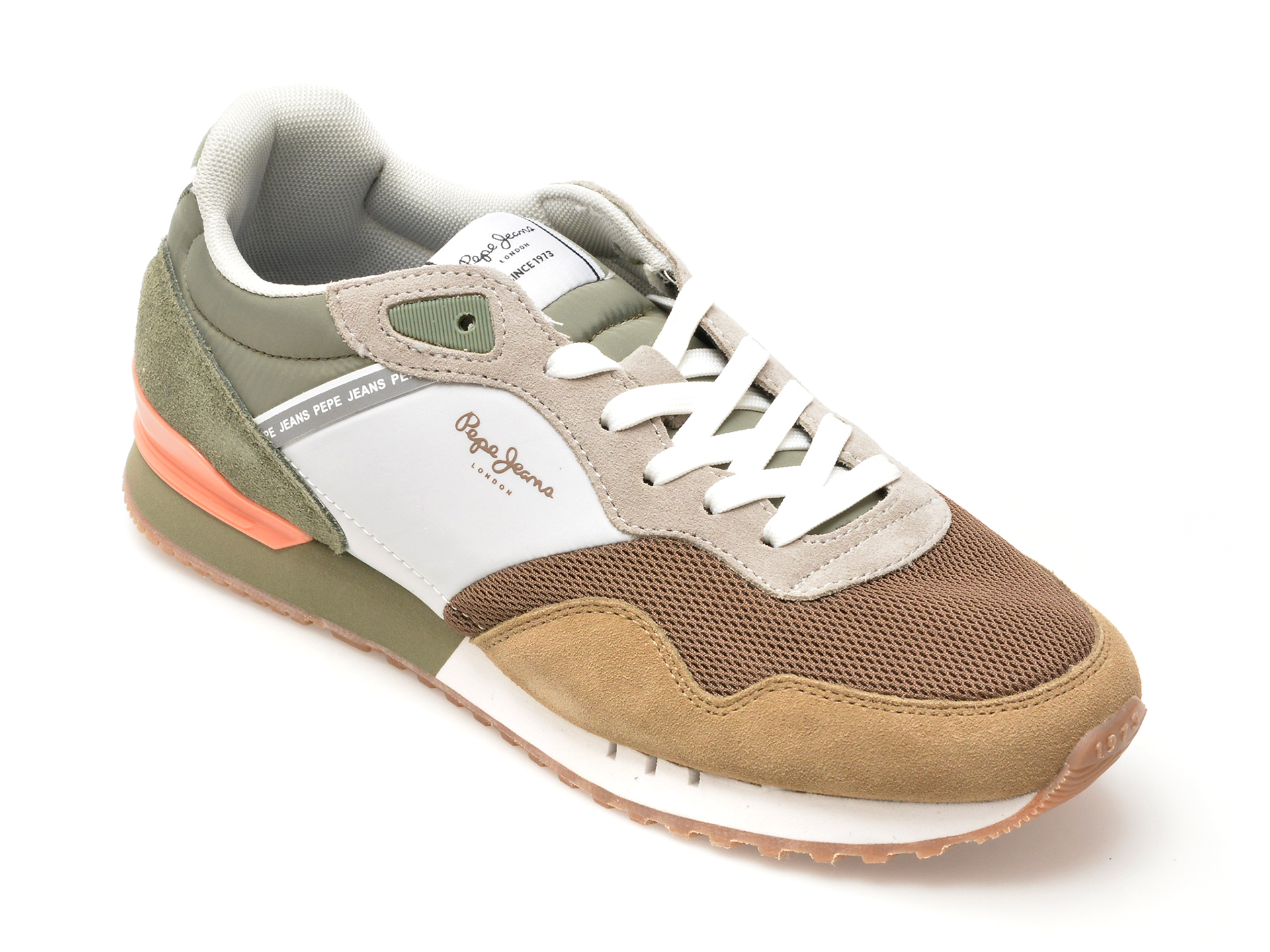 Pantofi sport PEPE JEANS maro, LONDON URBAN, din material textil Pantofi sport PEPE JEANS maro, LONDON URBAN, din material textil