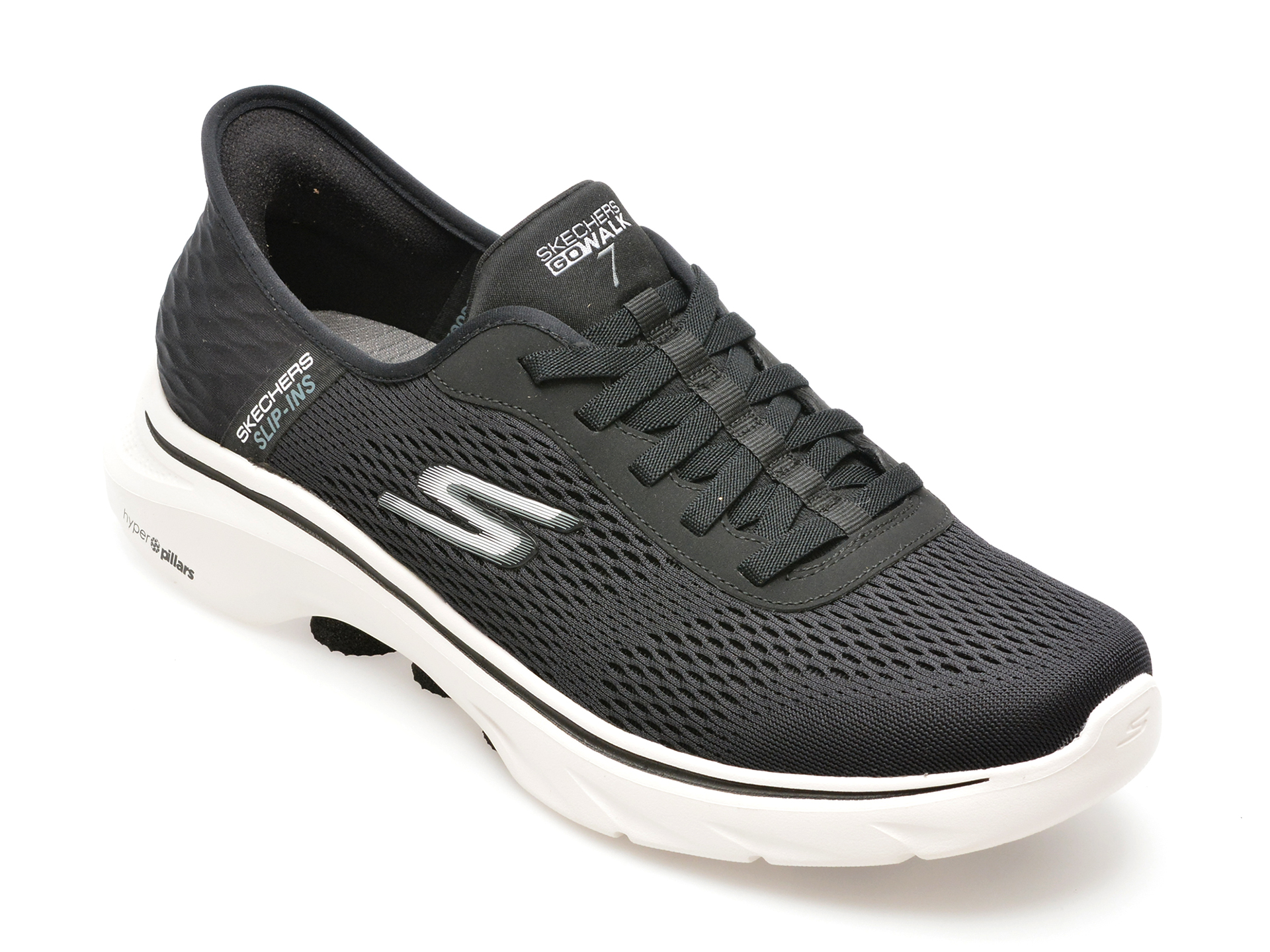 Pantofi sport SKECHERS negri, GO WALK 7, din material textil Pantofi sport SKECHERS negri, GO WALK 7, din material textil